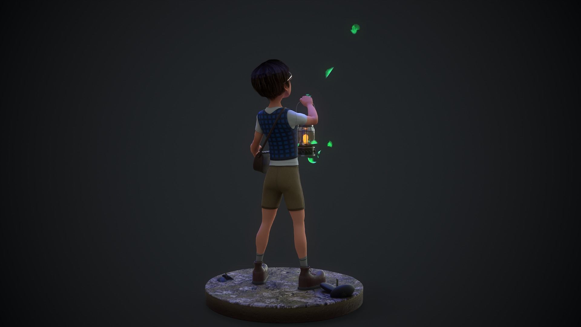 Adventure Boy in a Fantasy World Low-poly 3D model_20