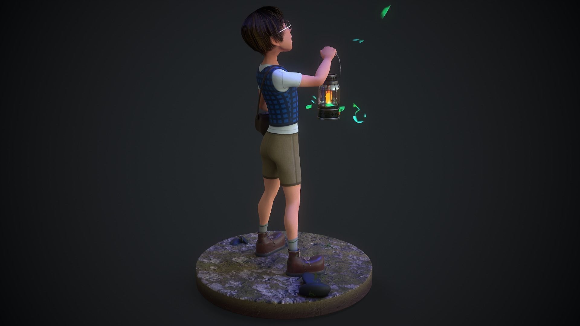 Adventure Boy in a Fantasy World Low-poly 3D model_28