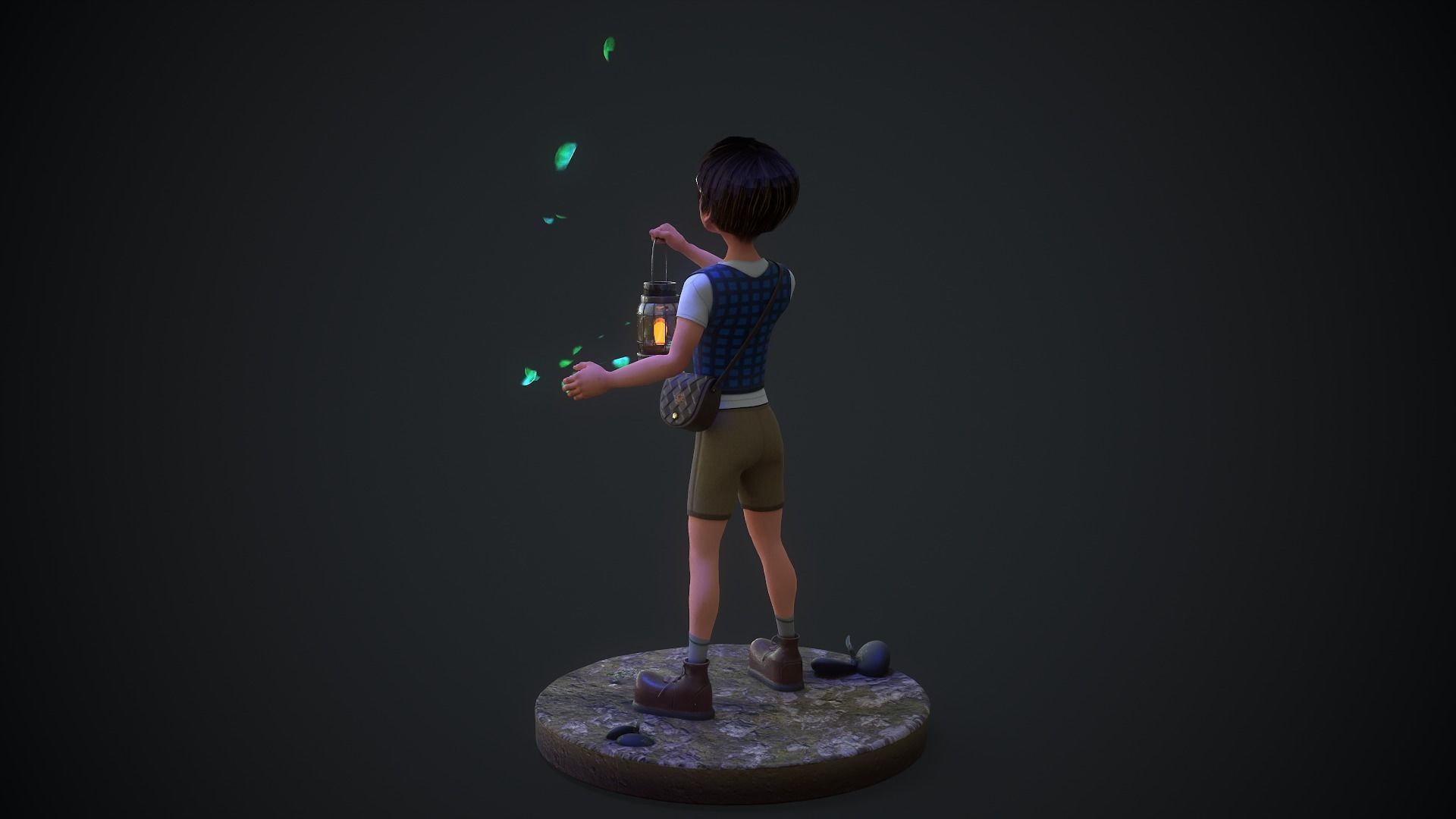 Adventure Boy in a Fantasy World Low-poly 3D model_21