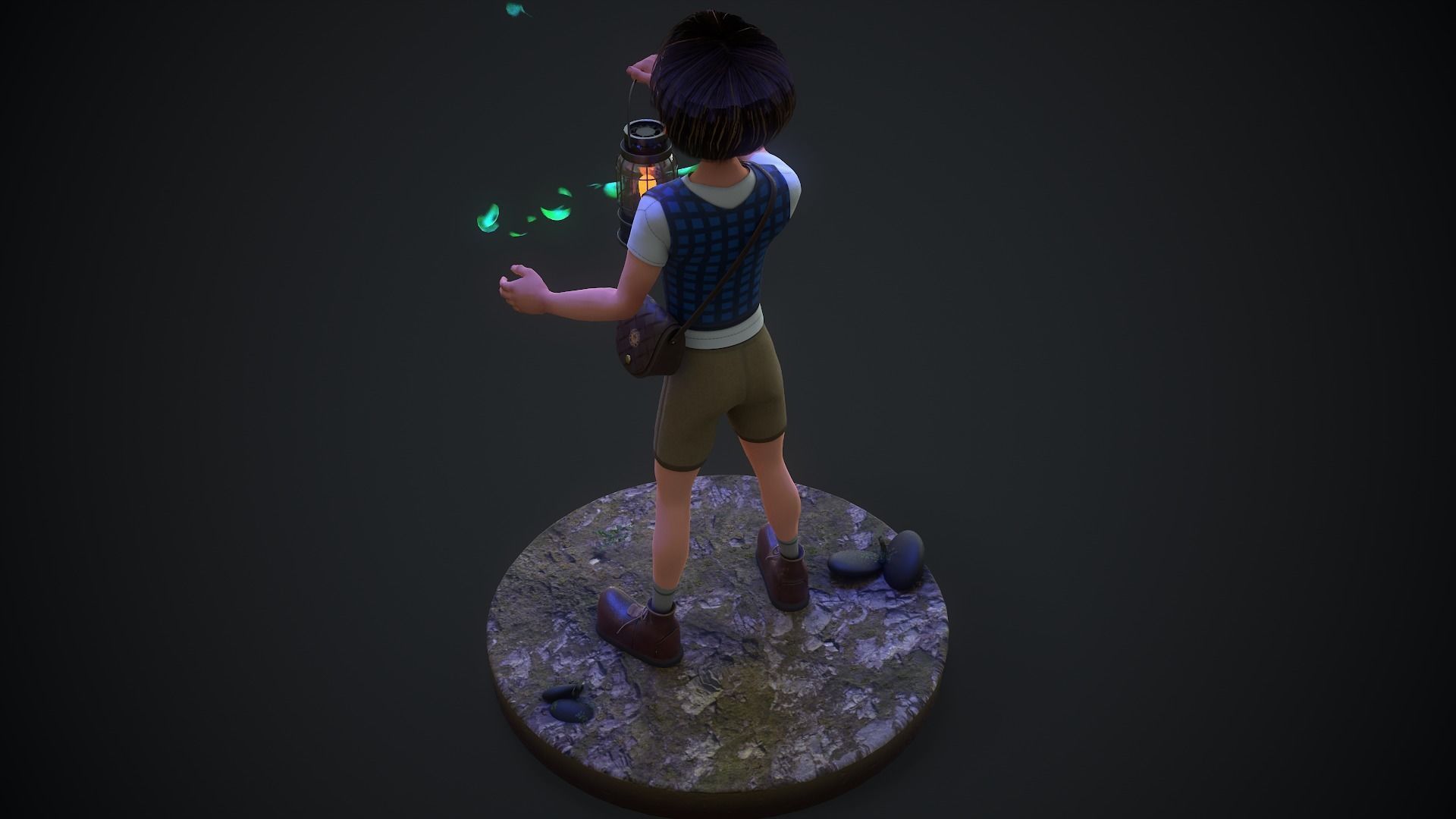Adventure Boy in a Fantasy World Low-poly 3D model_27