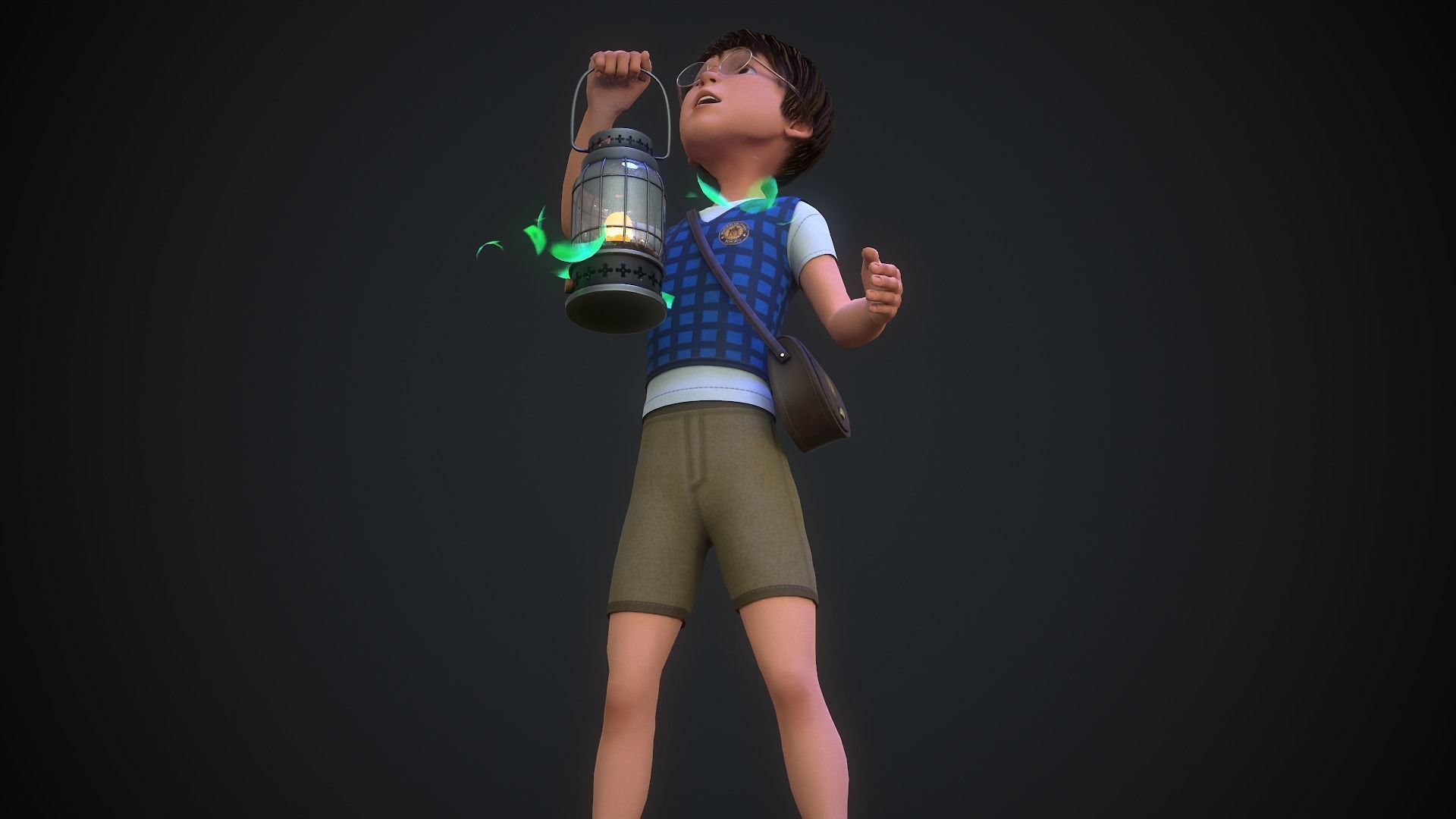 Adventure Boy in a Fantasy World Low-poly 3D model_31