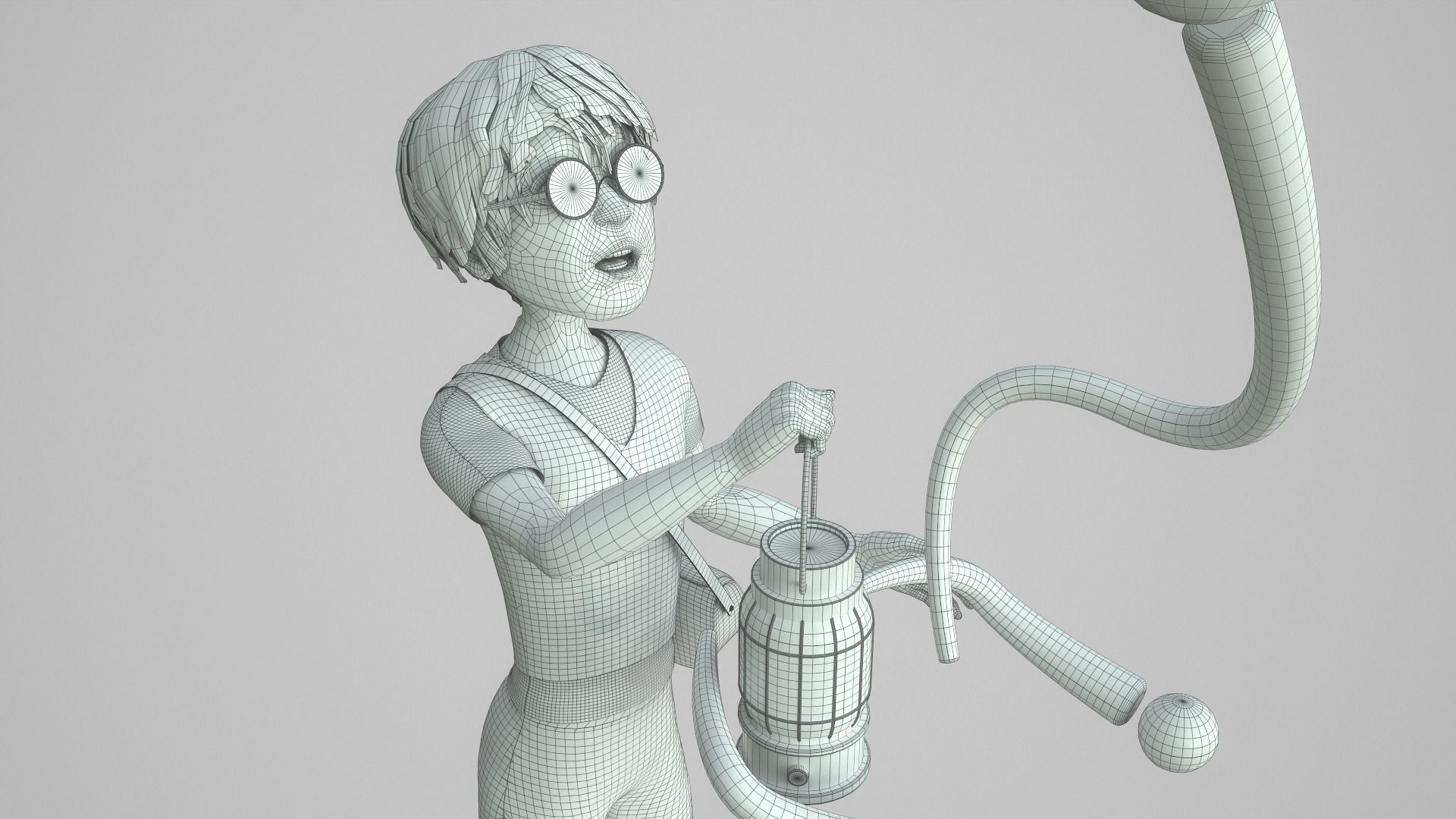 Adventure Boy in a Fantasy World Low-poly 3D model_40