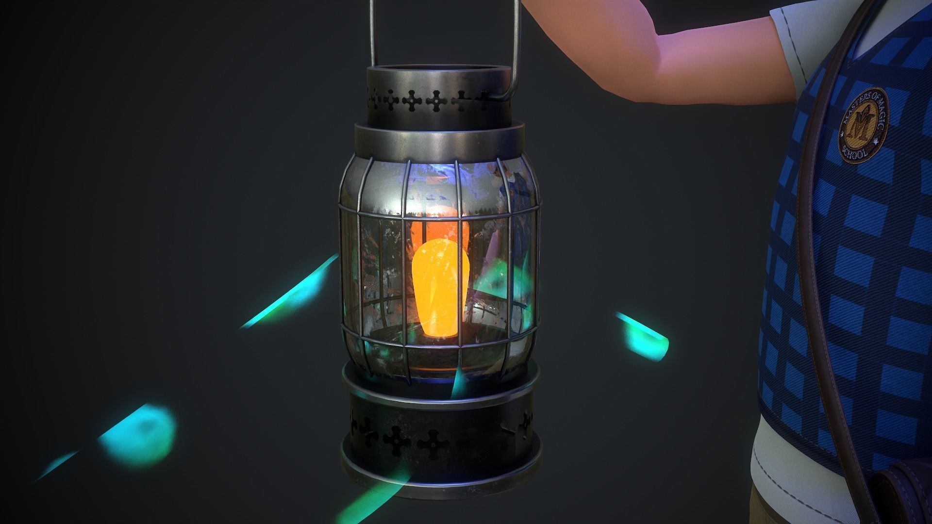 Adventure Boy in a Fantasy World Low-poly 3D model_8