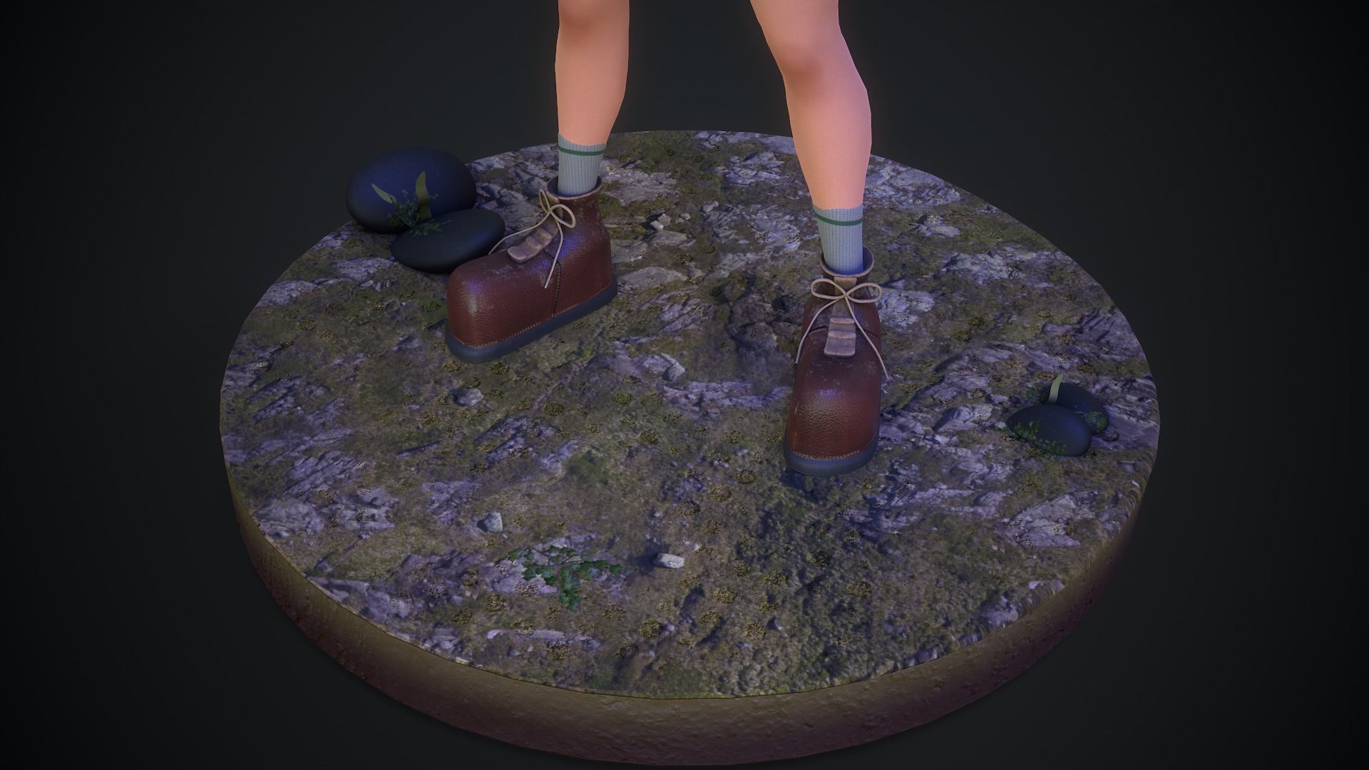 Adventure Boy in a Fantasy World Low-poly 3D model_32