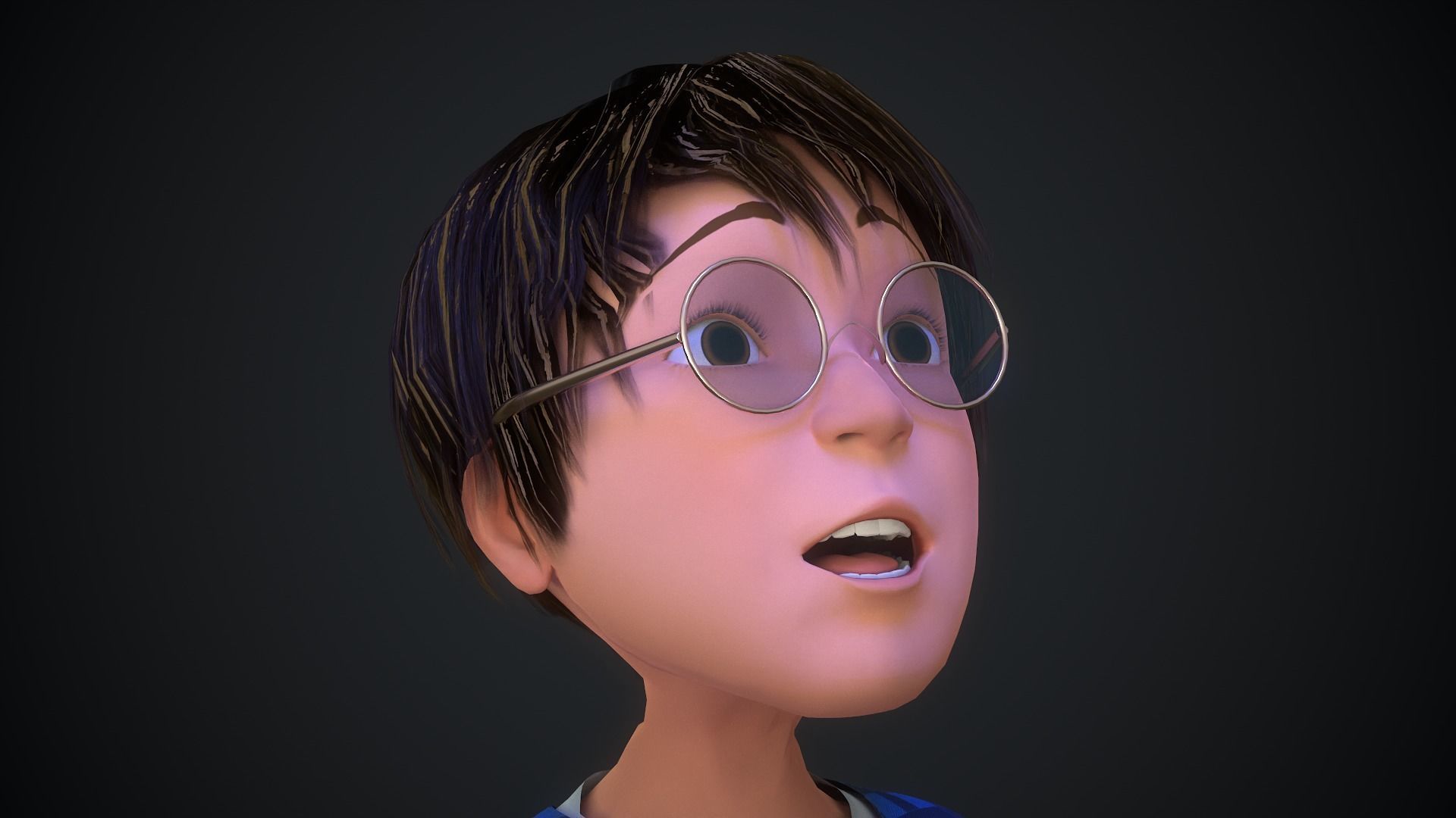 Adventure Boy in a Fantasy World Low-poly 3D model_30