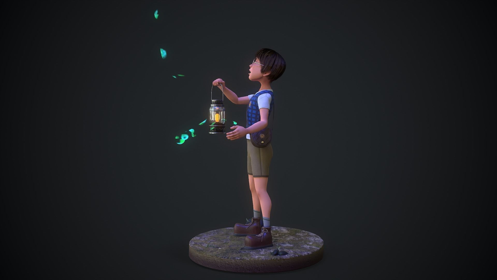 Adventure Boy in a Fantasy World Low-poly 3D model_22