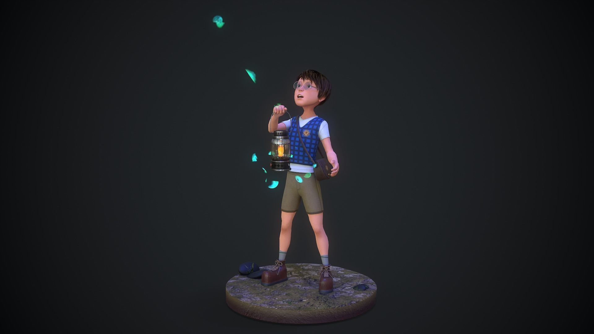 Adventure Boy in a Fantasy World Low-poly 3D model_16