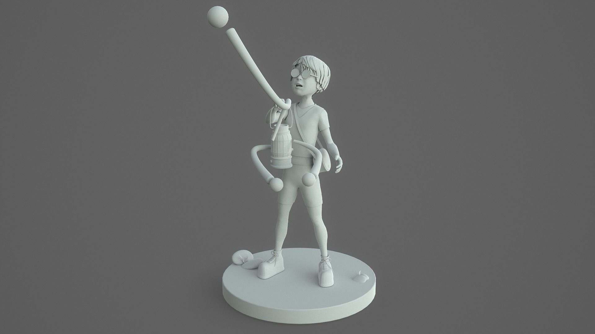 Adventure Boy in a Fantasy World Low-poly 3D model_46