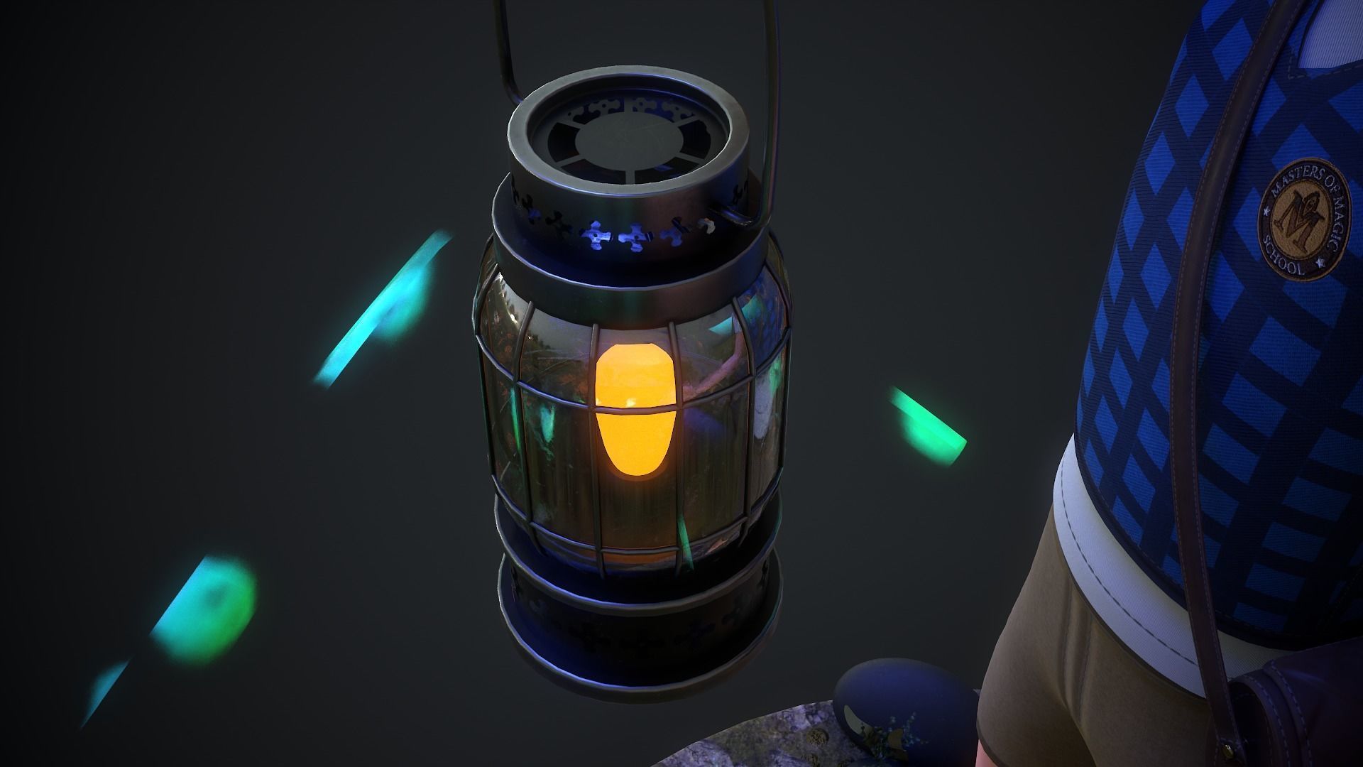 Adventure Boy in a Fantasy World Low-poly 3D model_9