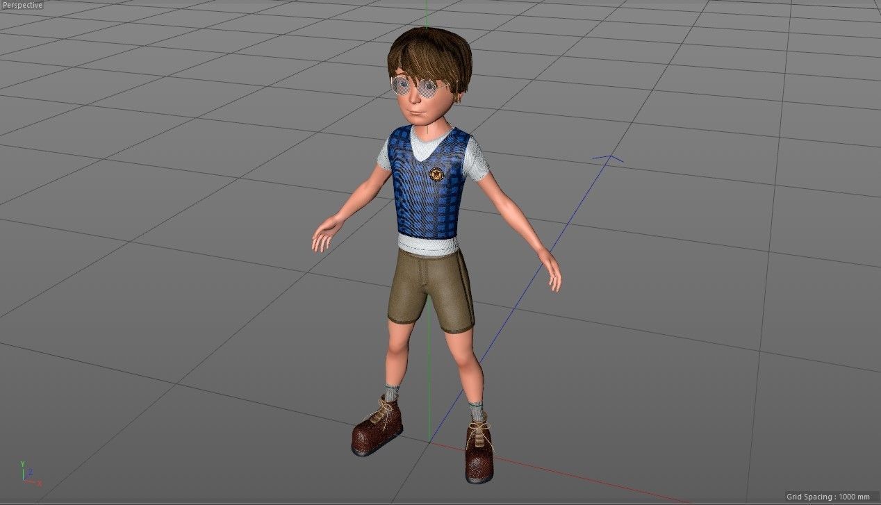 Adventure Boy in a Fantasy World Low-poly 3D model_52
