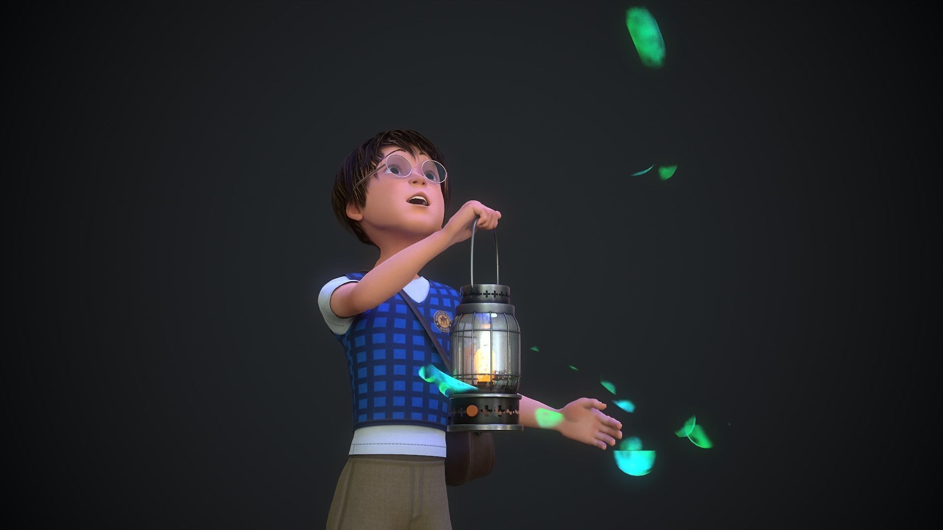 Adventure Boy in a Fantasy World Low-poly 3D model_4