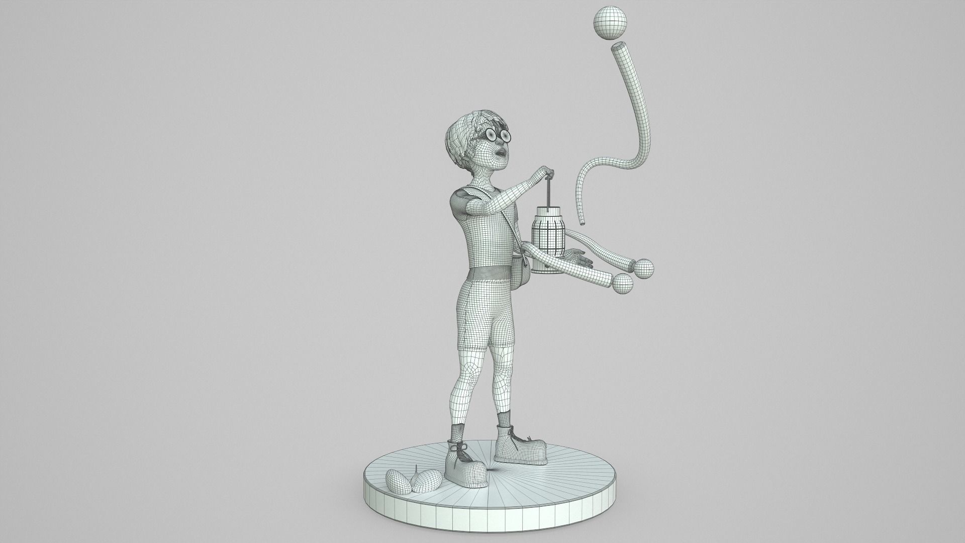 Adventure Boy in a Fantasy World Low-poly 3D model_36