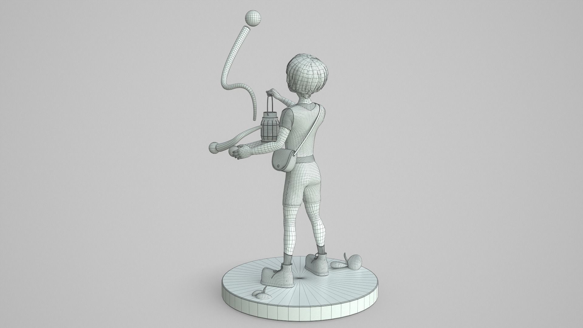 Adventure Boy in a Fantasy World Low-poly 3D model_38
