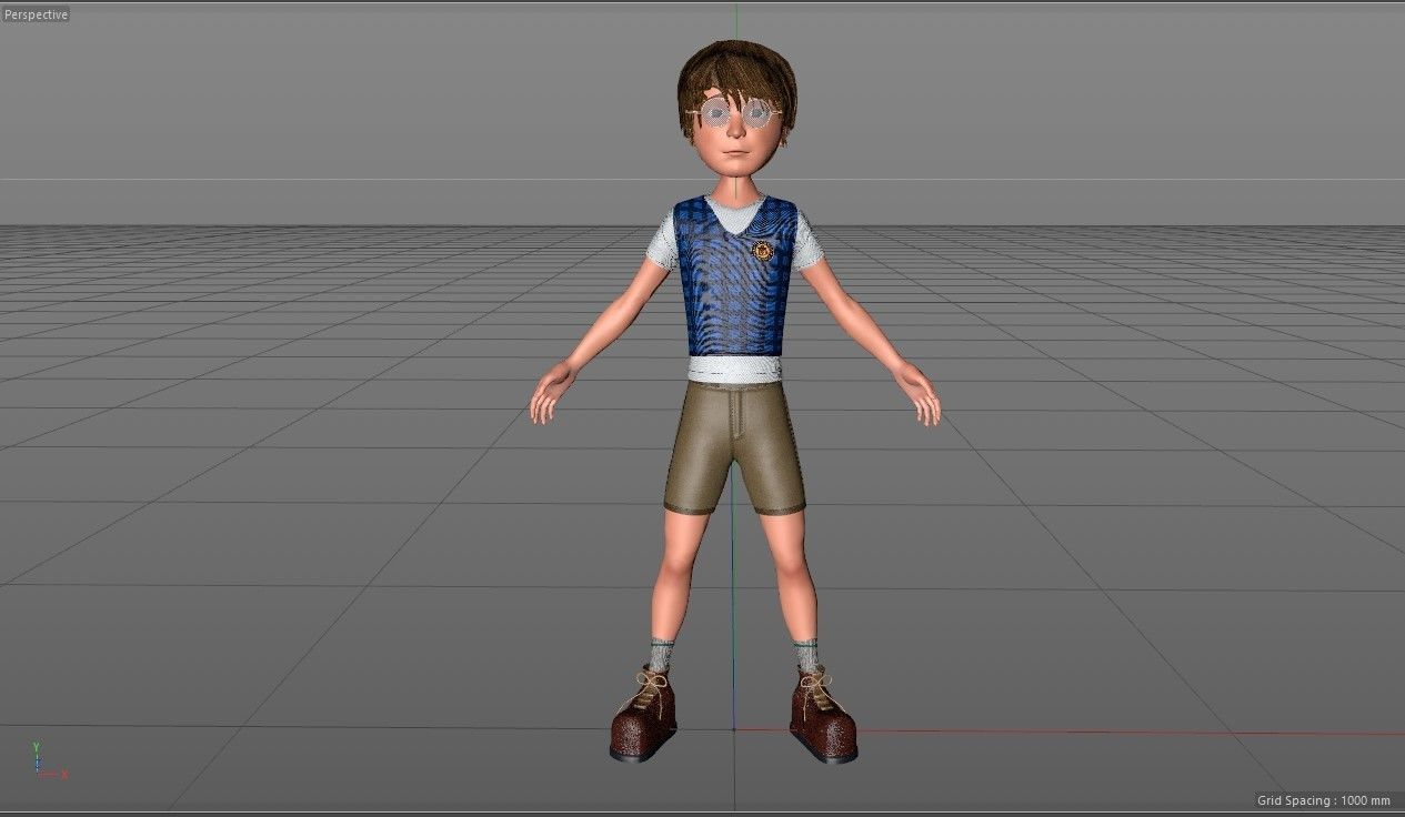 Adventure Boy in a Fantasy World Low-poly 3D model_51