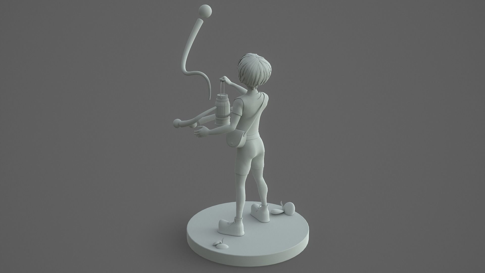 Adventure Boy in a Fantasy World Low-poly 3D model_49
