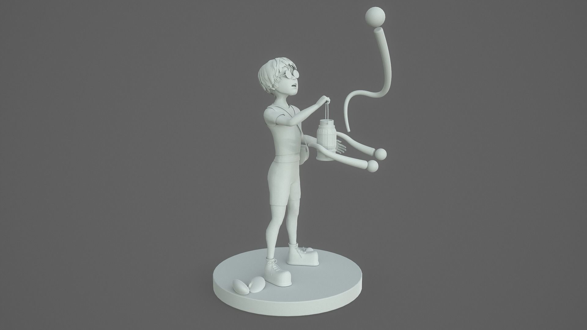 Adventure Boy in a Fantasy World Low-poly 3D model_47
