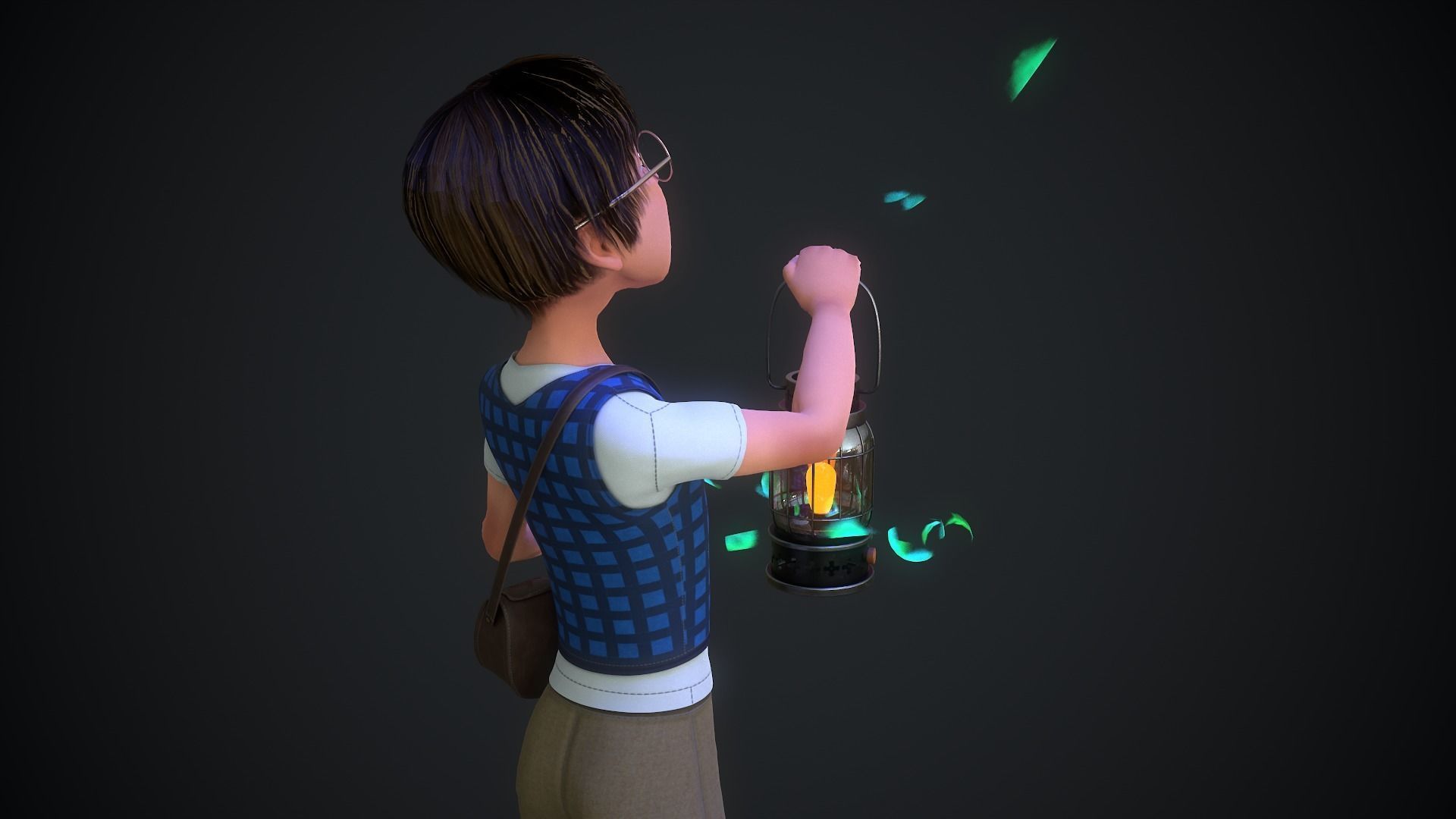 Adventure Boy in a Fantasy World Low-poly 3D model_10