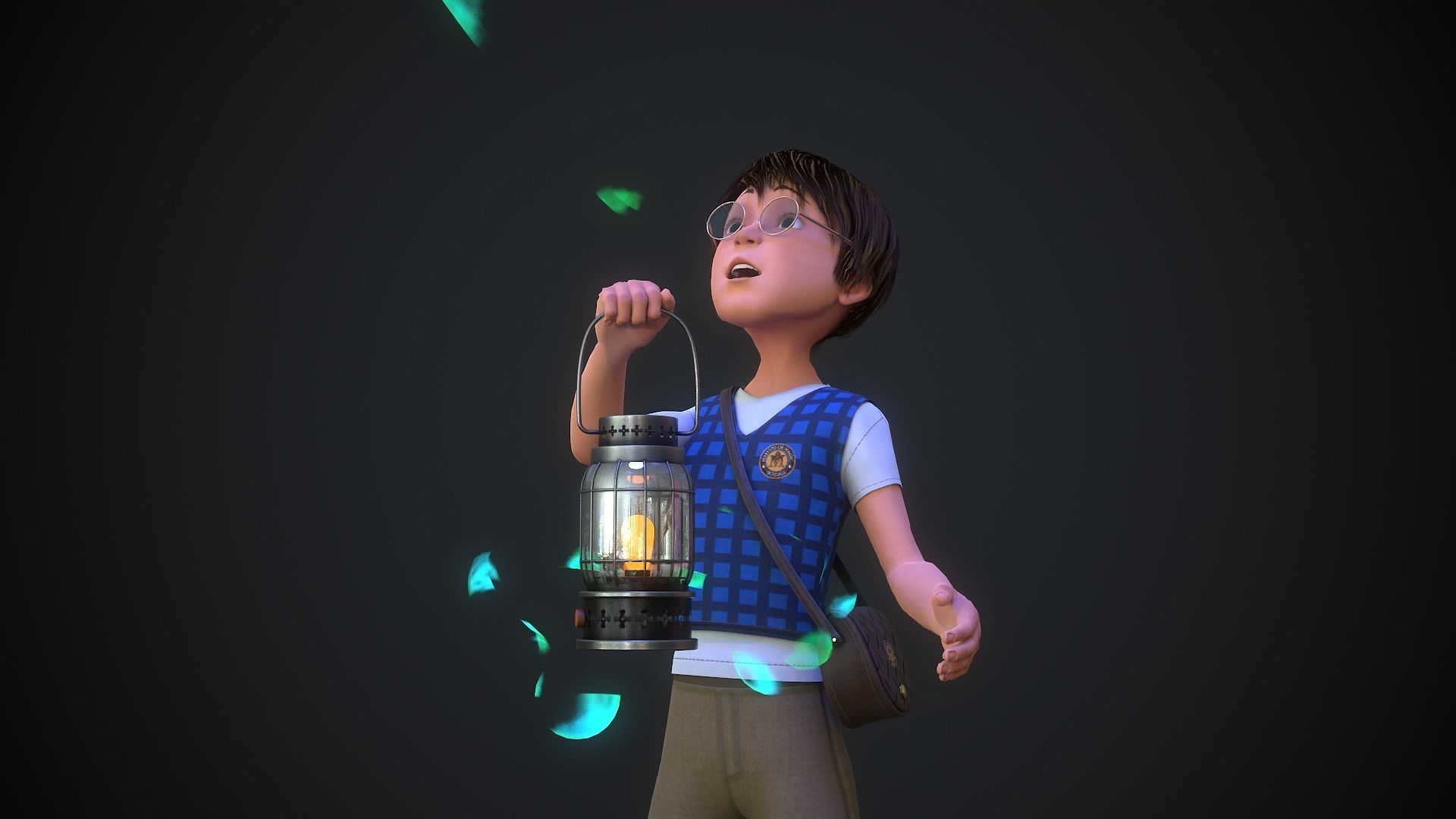 Adventure Boy in a Fantasy World Low-poly 3D model_11