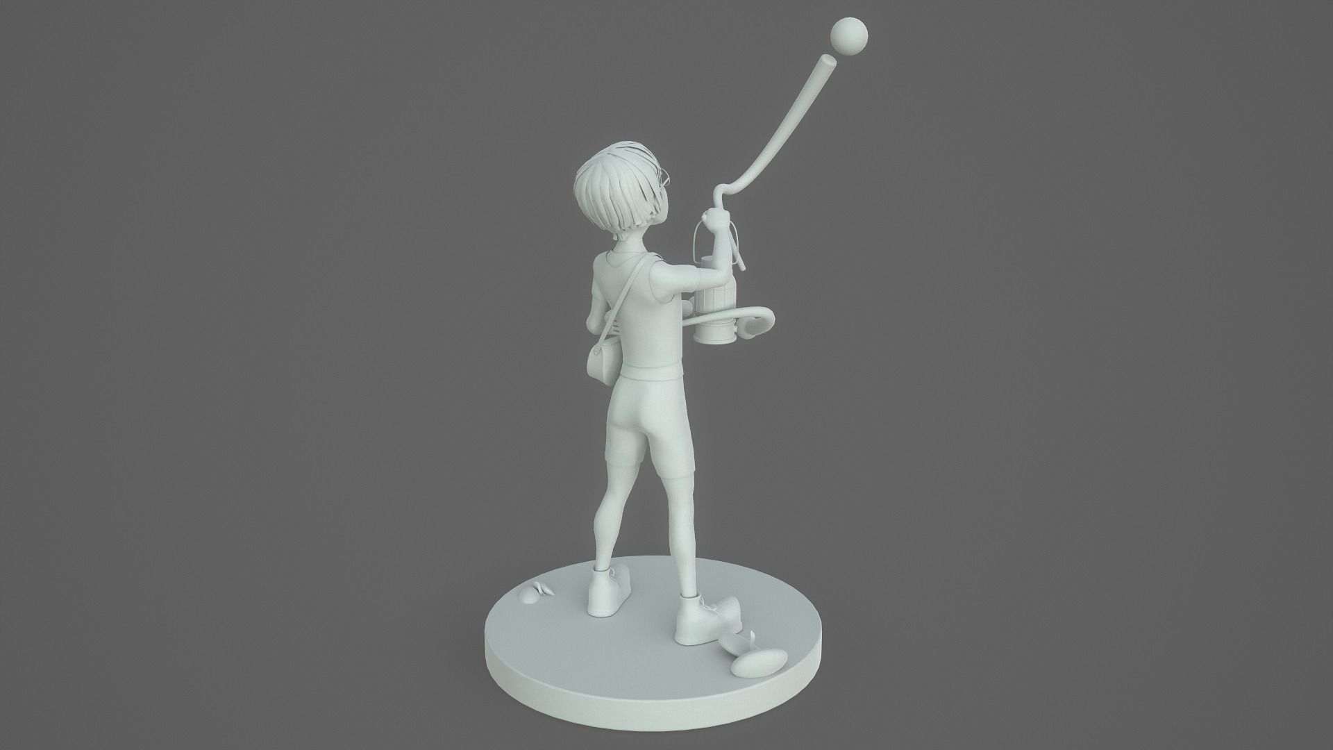 Adventure Boy in a Fantasy World Low-poly 3D model_48