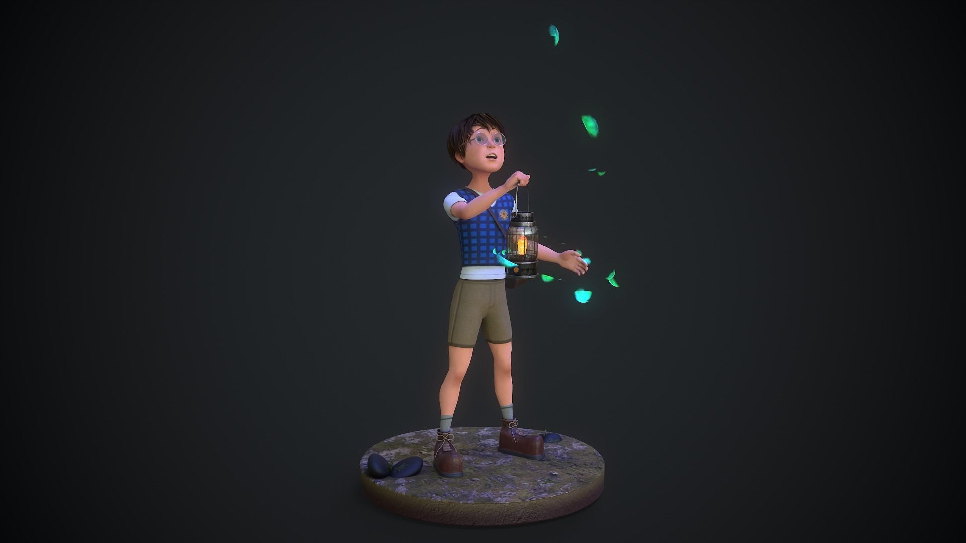 Adventure Boy in a Fantasy World Low-poly 3D model_18