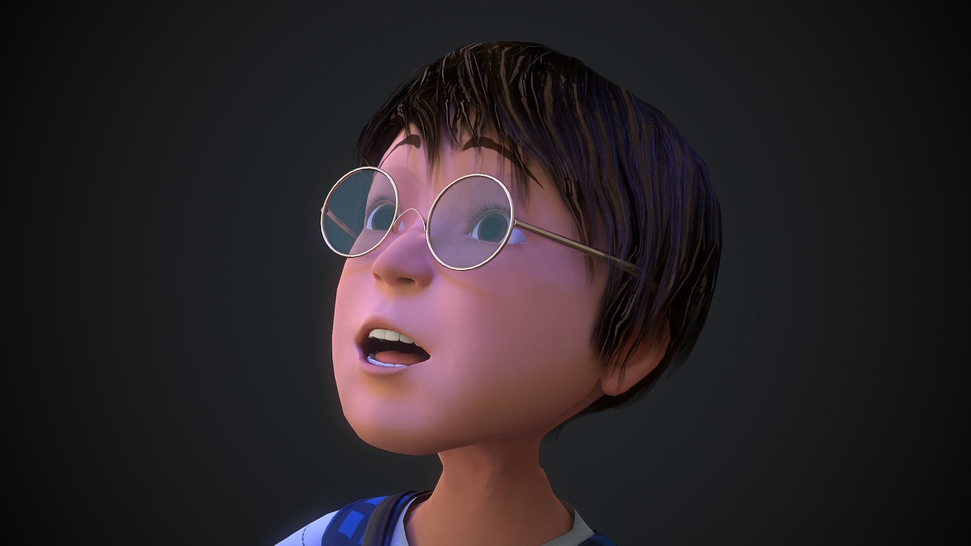 Adventure Boy in a Fantasy World Low-poly 3D model_29