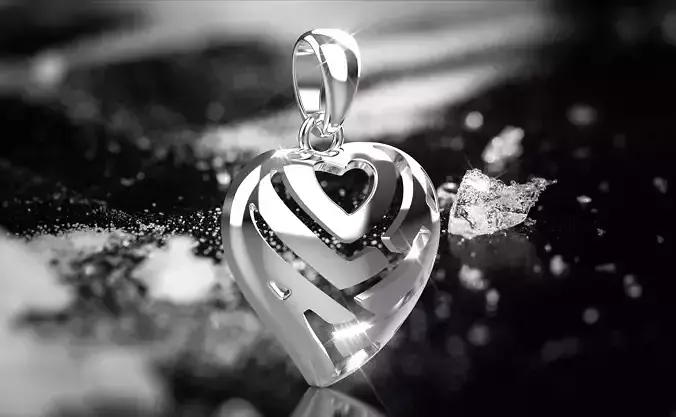 Heart Pendant 3dm stl 3D print model