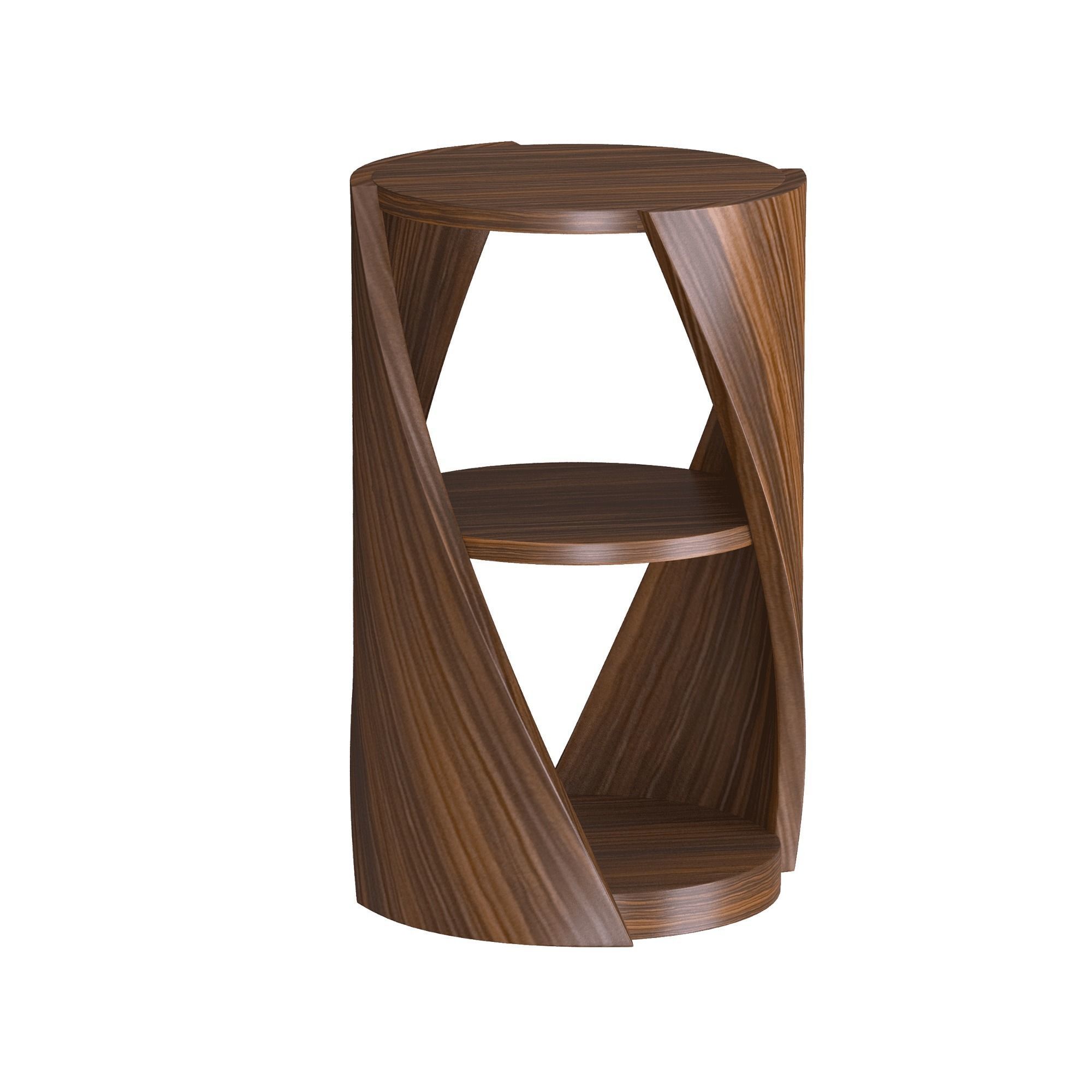 Wooden table Low-poly 3D model_2