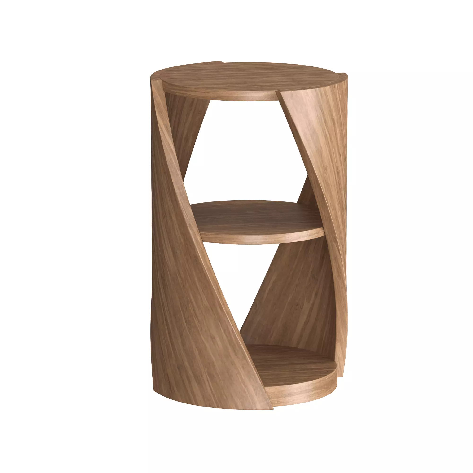 Wooden table Low-poly 3D model_0