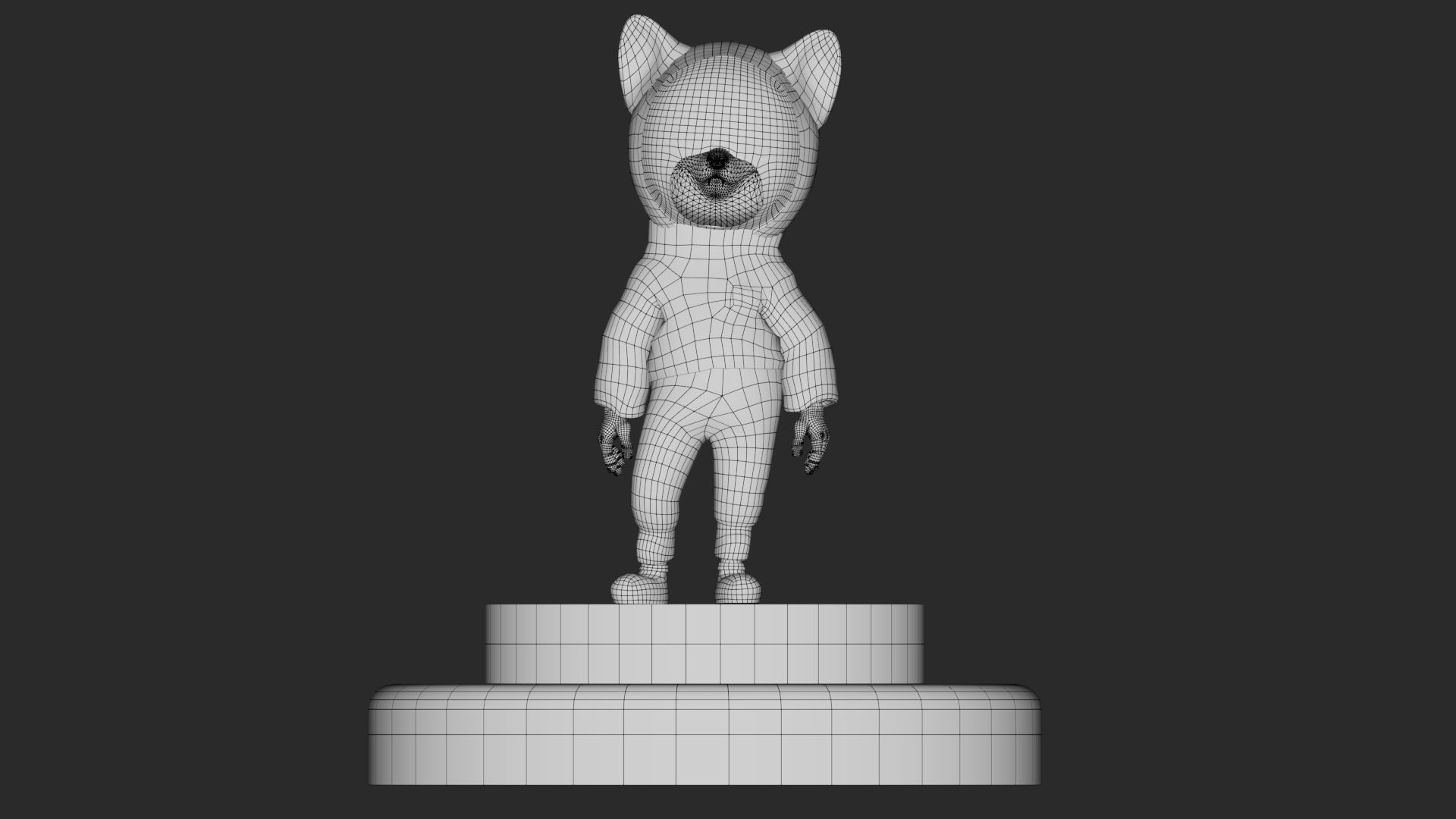 Stylized Shiba Squid Game Character Low-poly 3D model_5