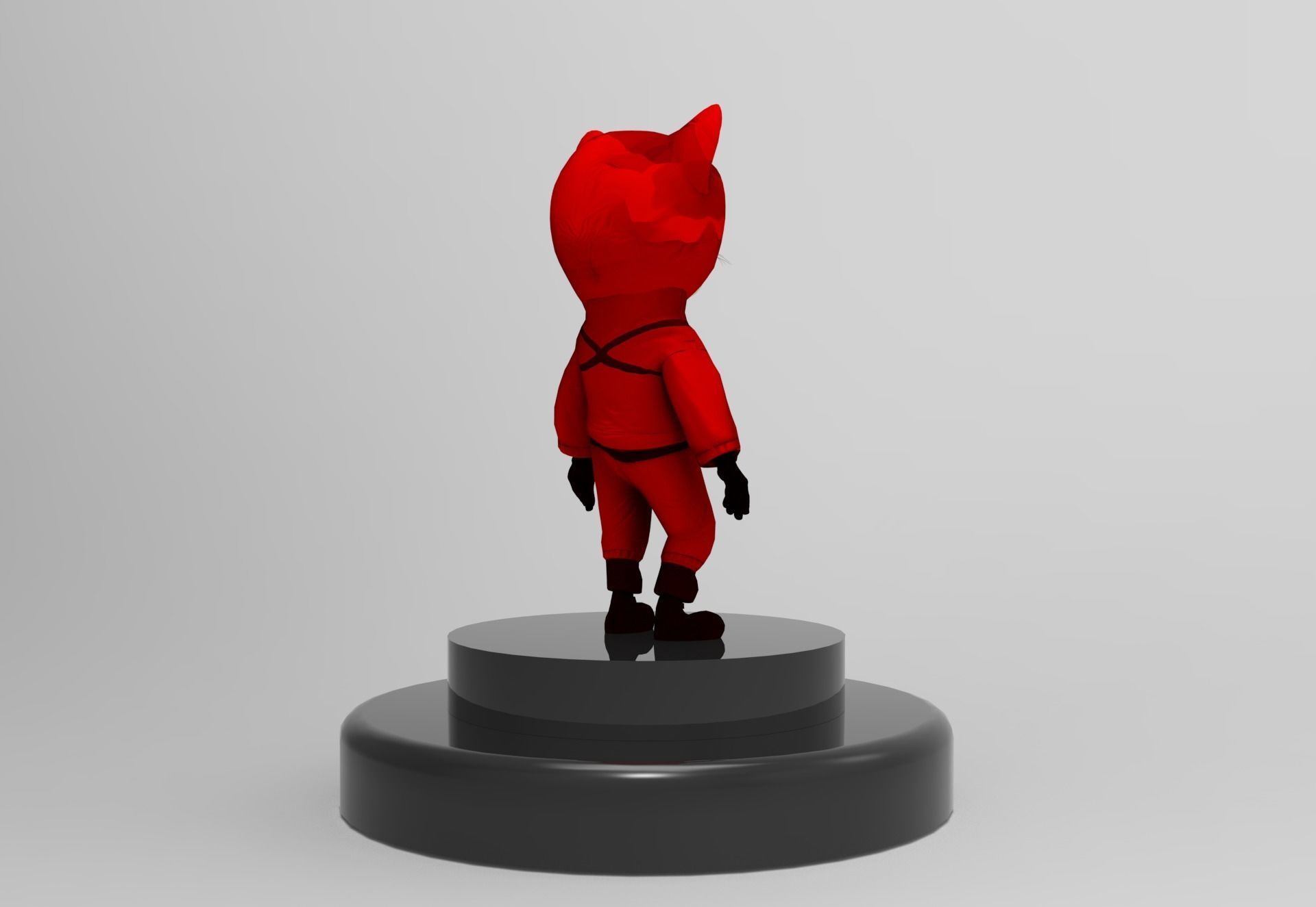Stylized Shiba Squid Game Character Low-poly 3D model_6