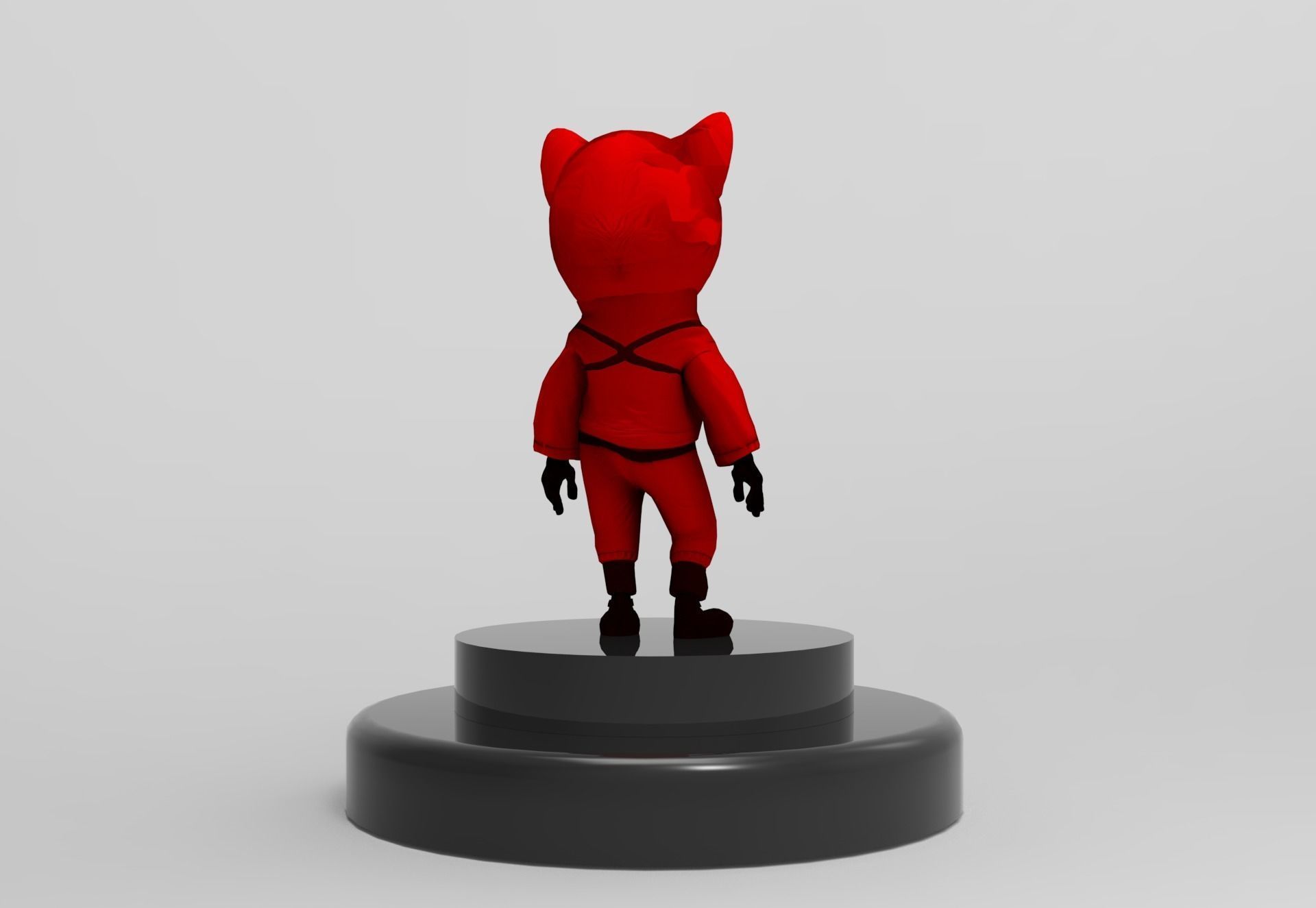 Stylized Shiba Squid Game Character Low-poly 3D model_4