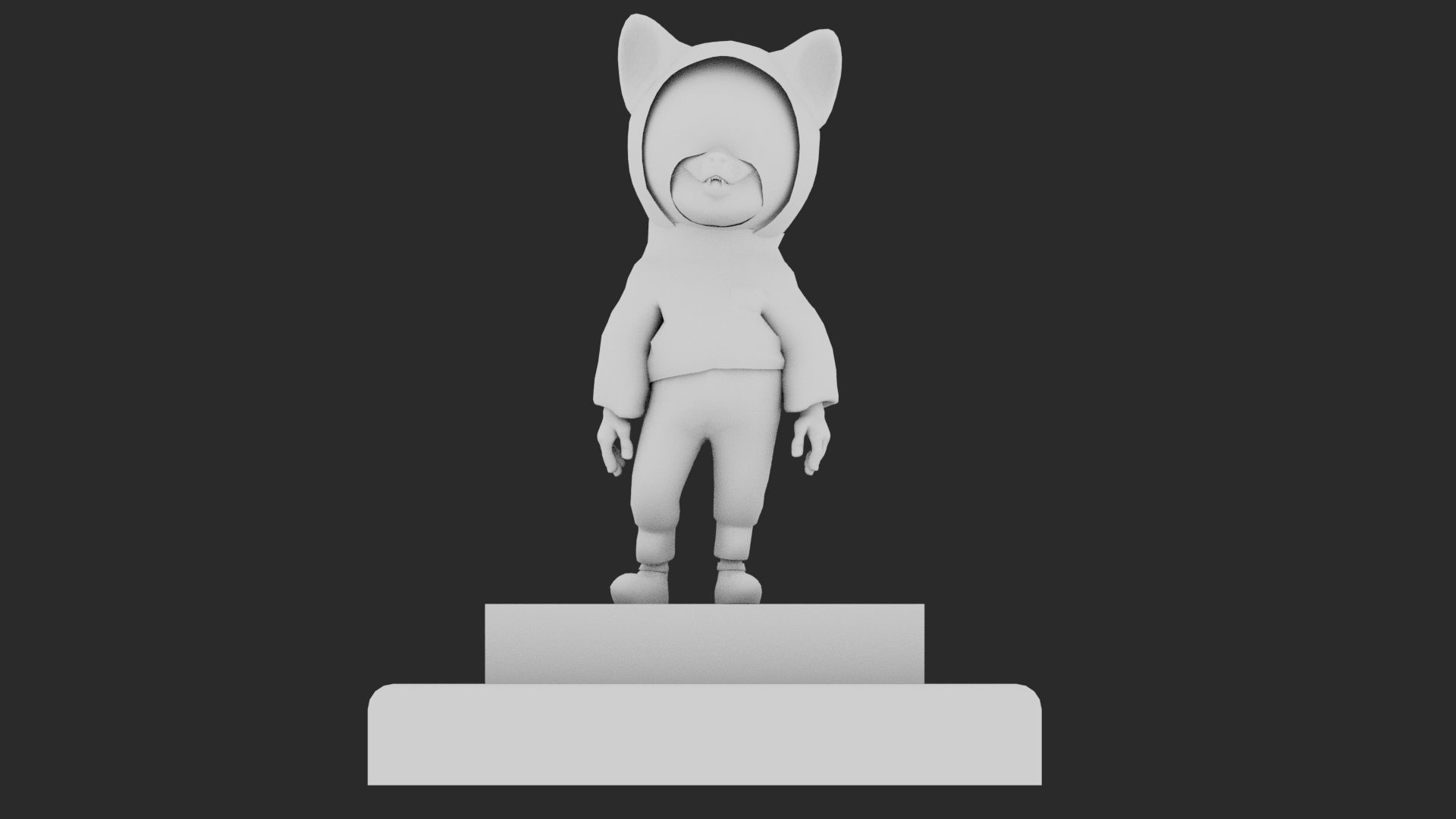 Stylized Shiba Squid Game Character Low-poly 3D model_7
