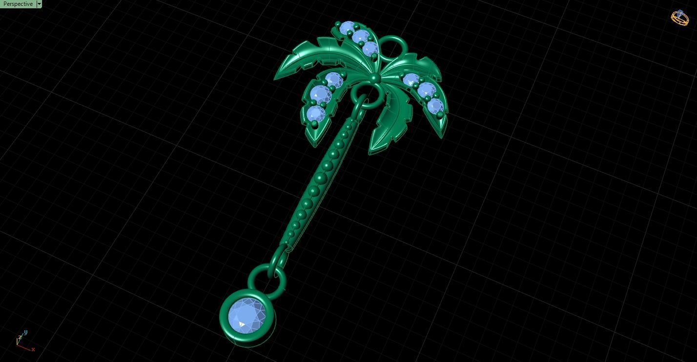 Coconut Pendant 3dm stl 3D print model 3D print model_3