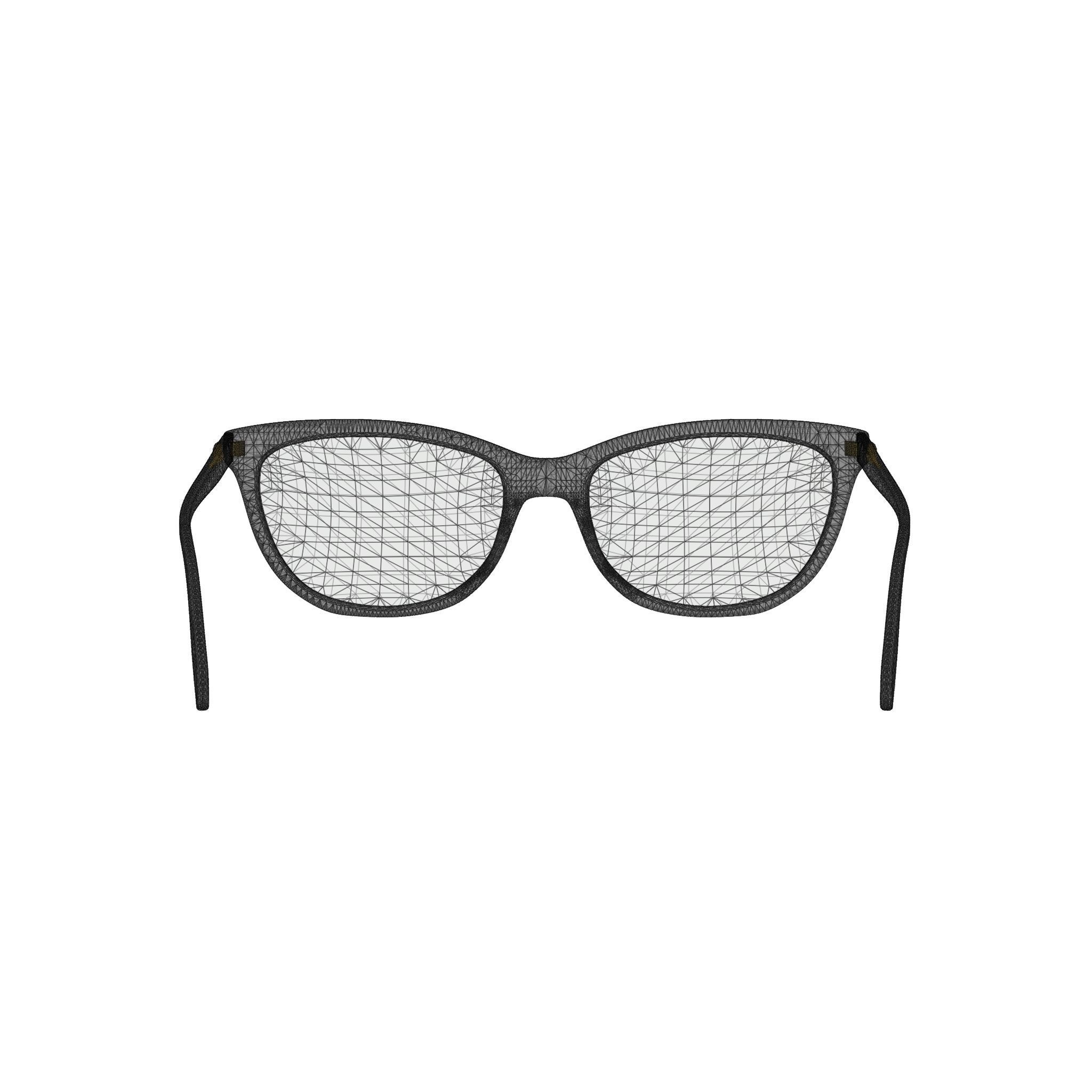 Alexander McQueen Glasses Low-poly 3D model_6