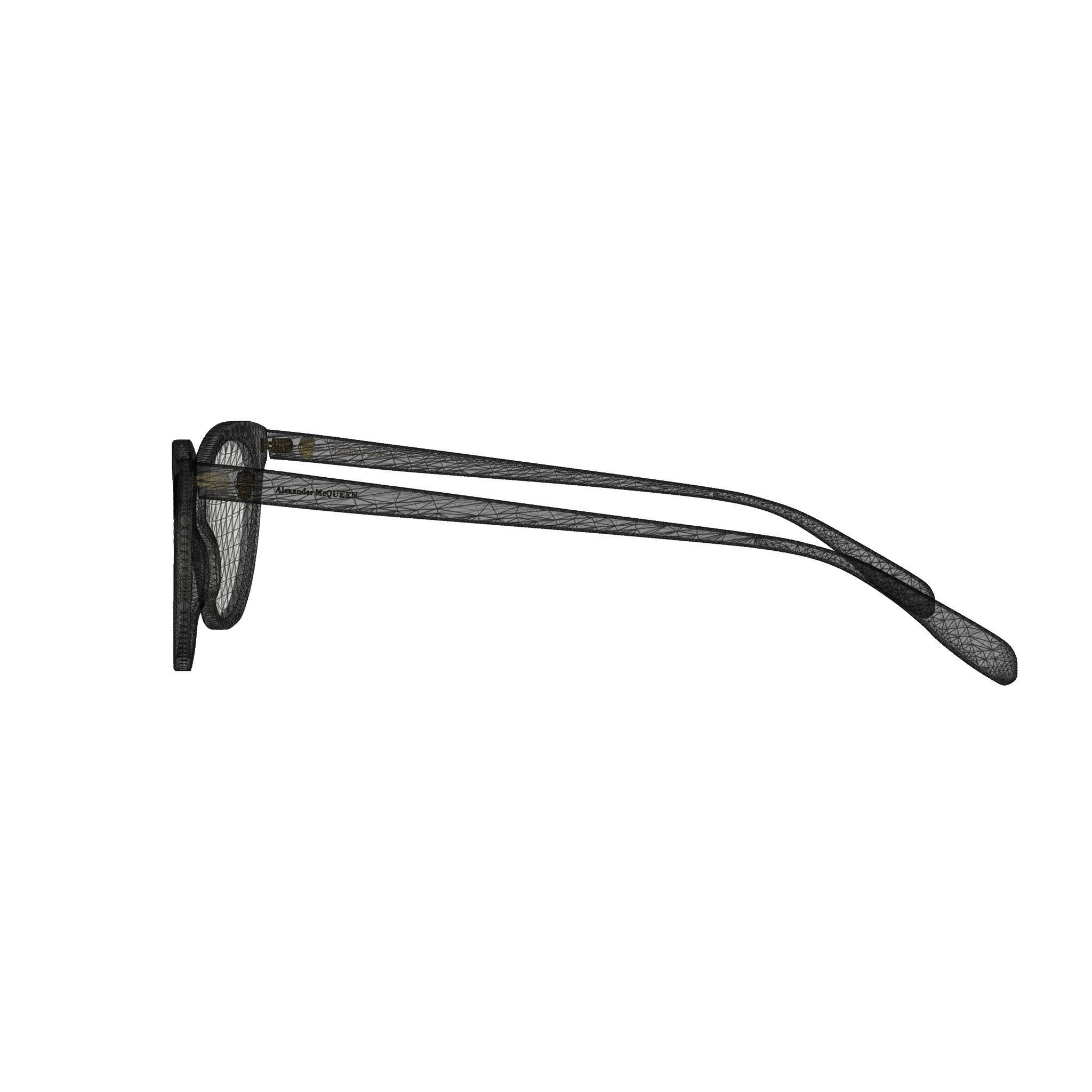 Alexander McQueen Glasses Low-poly 3D model_8