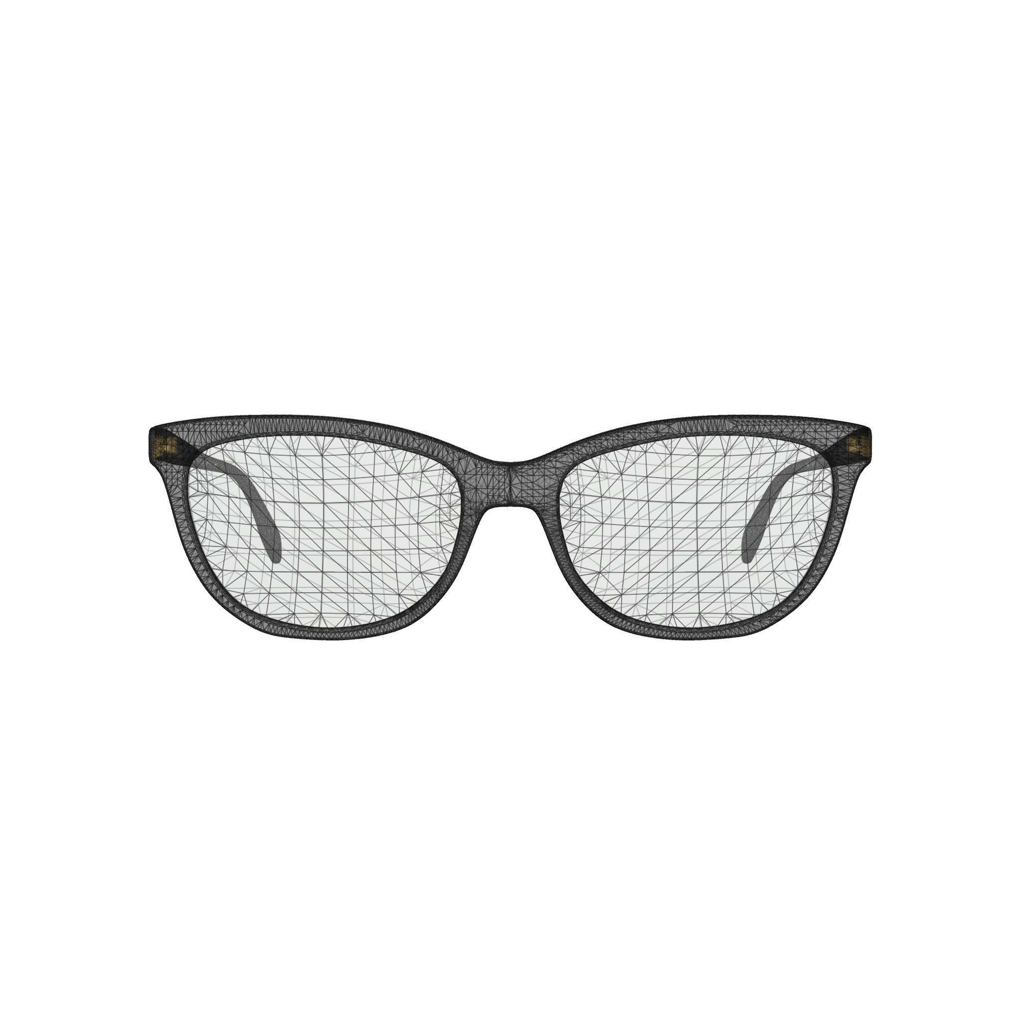 Alexander McQueen Glasses Low-poly 3D model_7