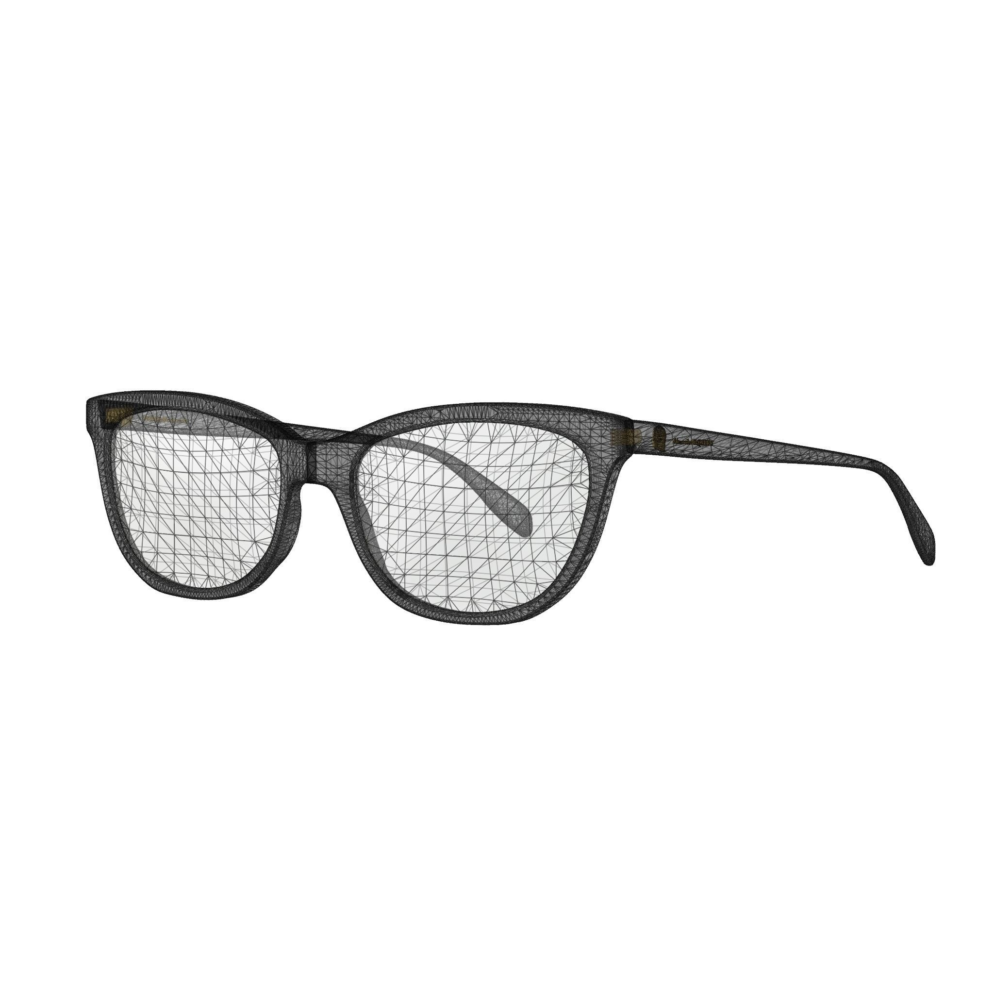 Alexander McQueen Glasses Low-poly 3D model_5