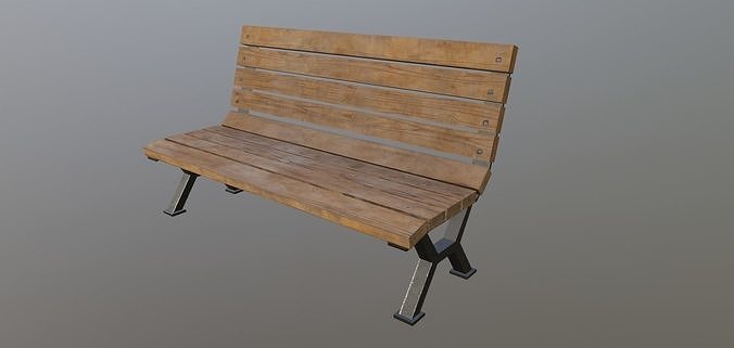 Park Bench  Low-poly 3D model