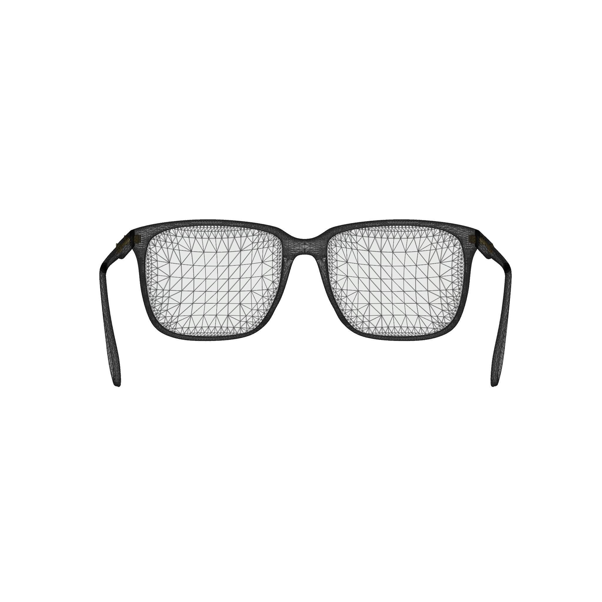 Alexander McQueen Glasses Low-poly 3D model_6