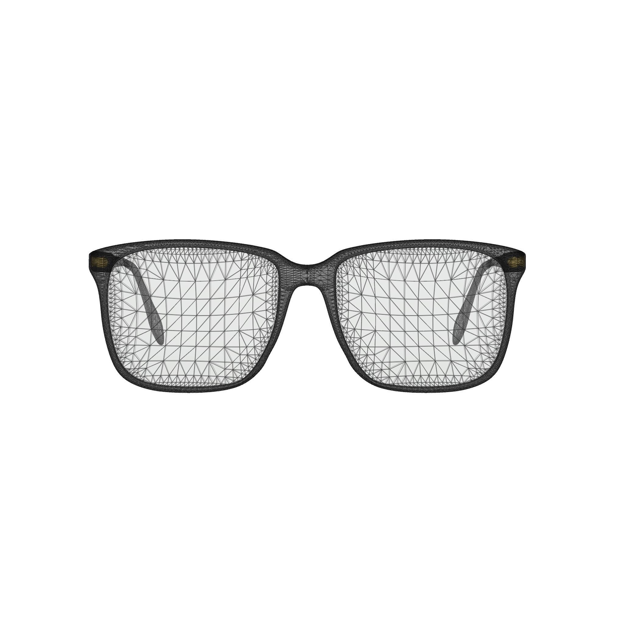 Alexander McQueen Glasses Low-poly 3D model_7