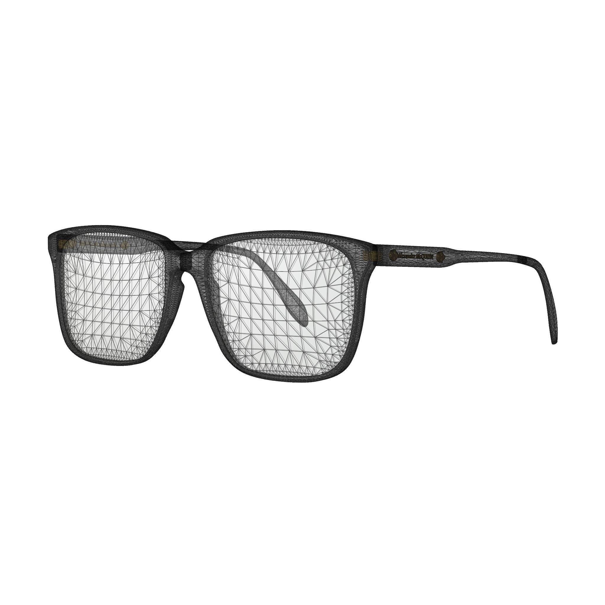 Alexander McQueen Glasses Low-poly 3D model_5
