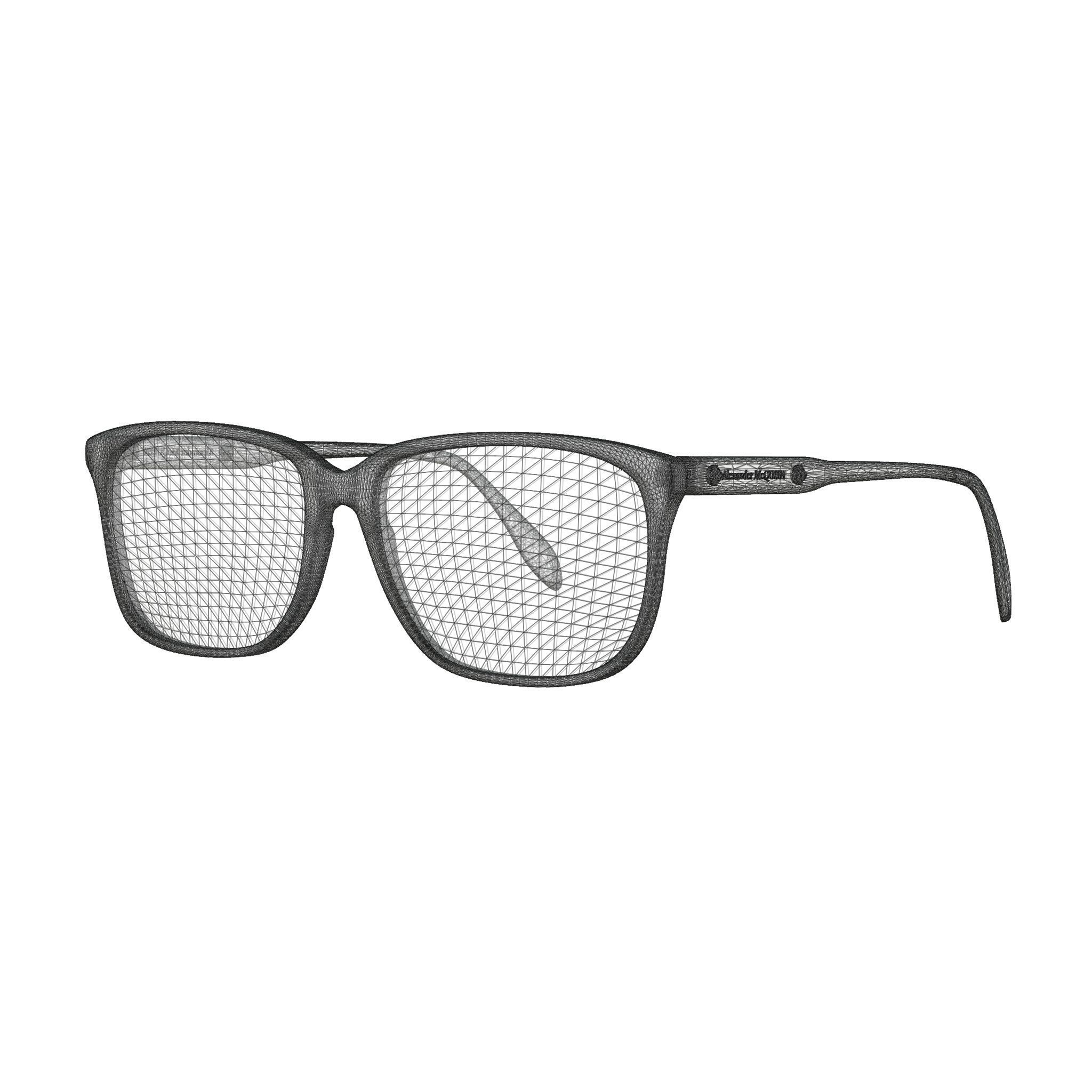 Alexander McQueen Glasses Low-poly 3D model_5