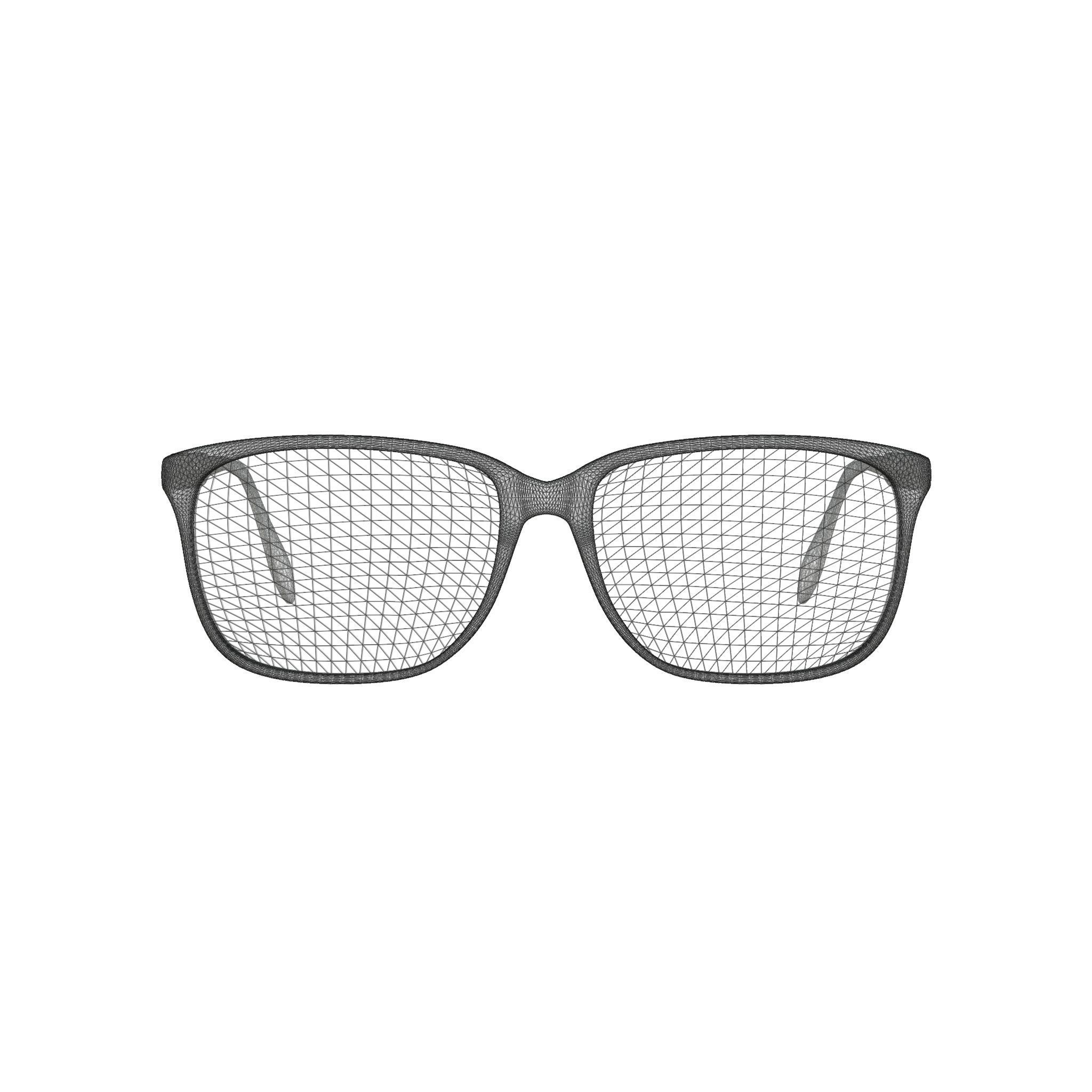 Alexander McQueen Glasses Low-poly 3D model_7