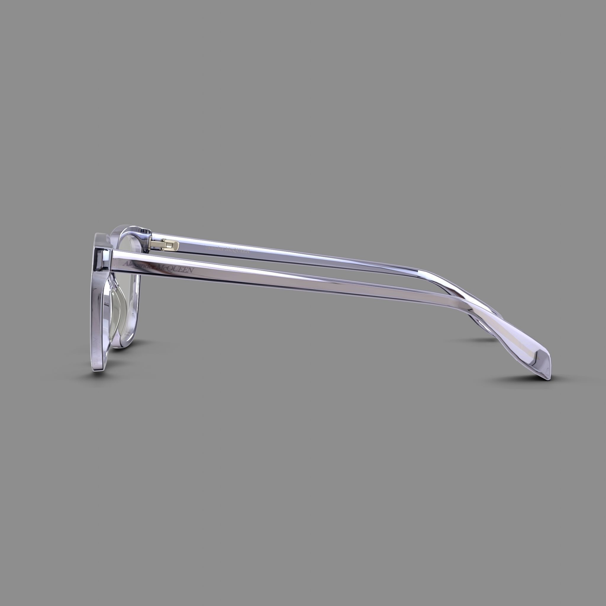 Alexander McQueen Glasses Low-poly 3D model_3