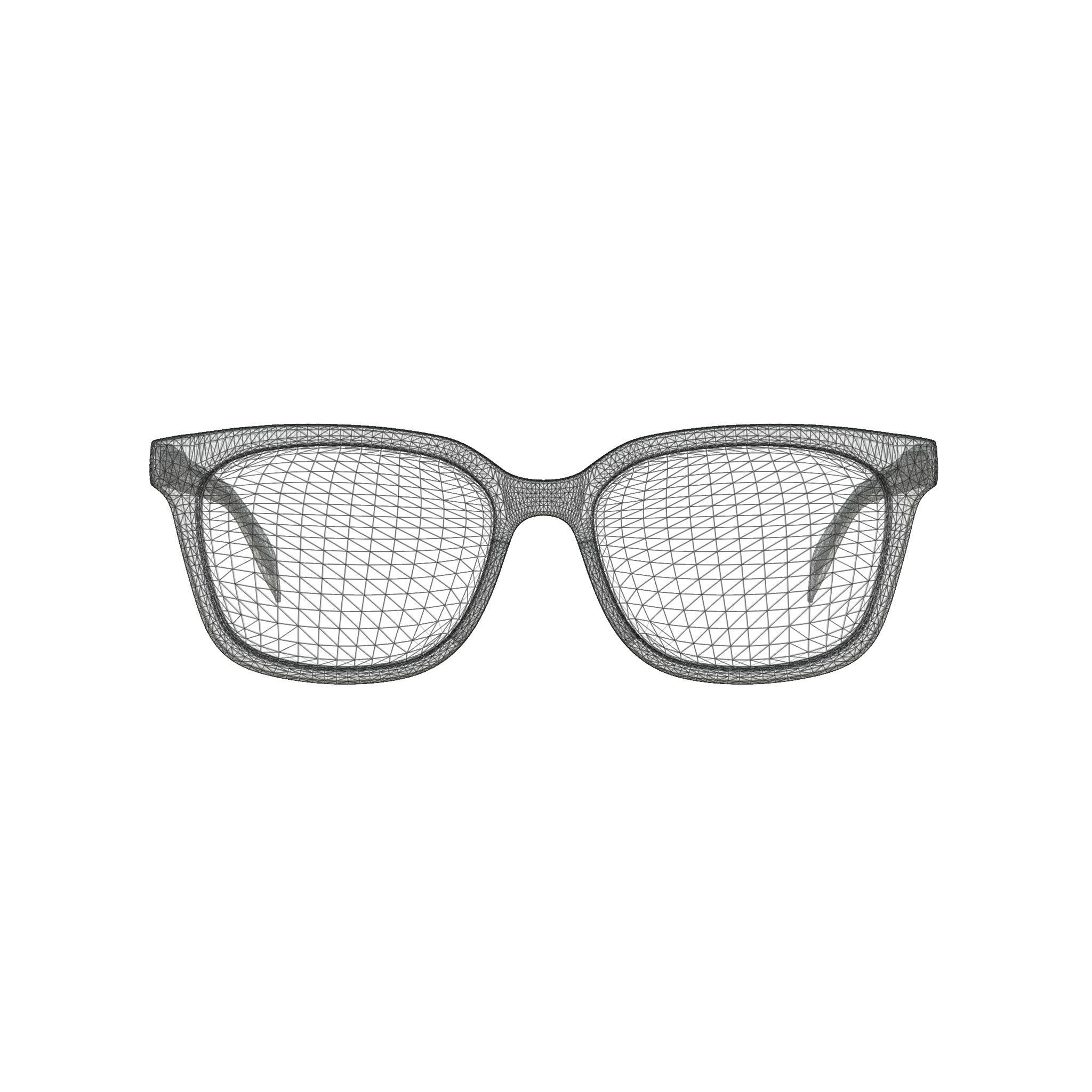 Alexander McQueen Glasses Low-poly 3D model_6