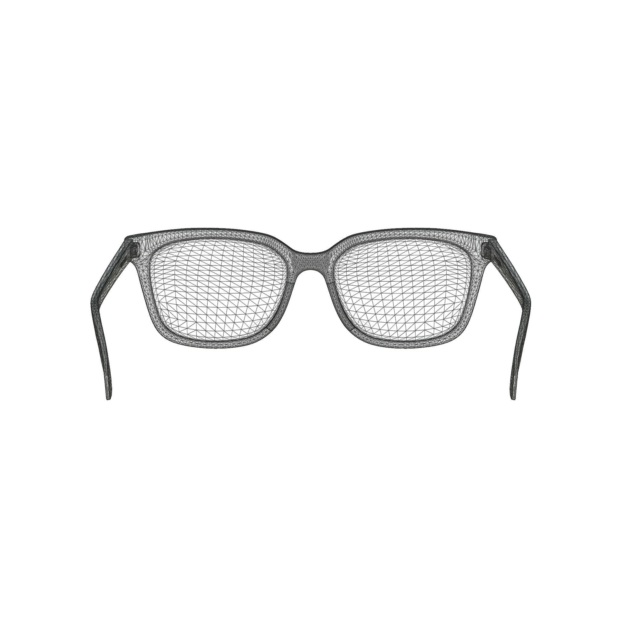 Alexander McQueen Glasses Low-poly 3D model_5