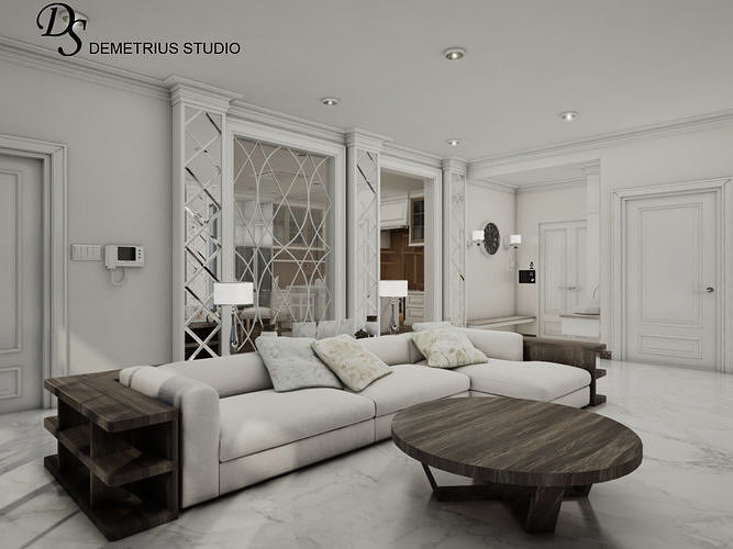 Pent House Apartment 3D model 6