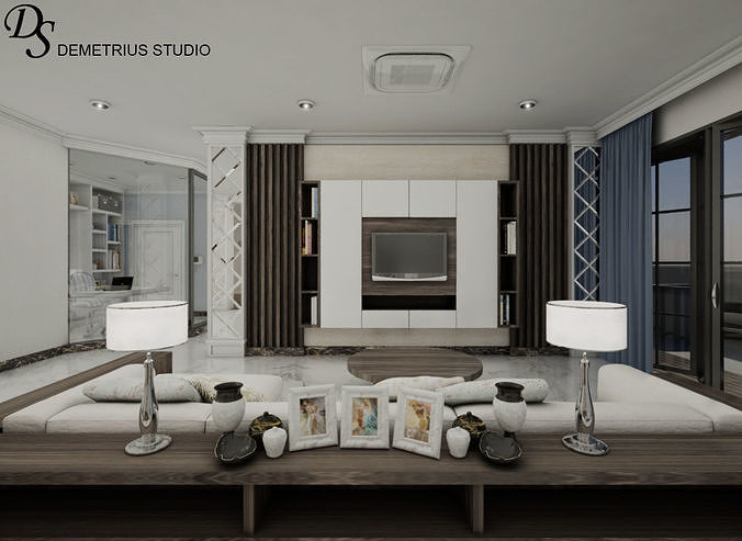 Pent House Apartment 3D model 5