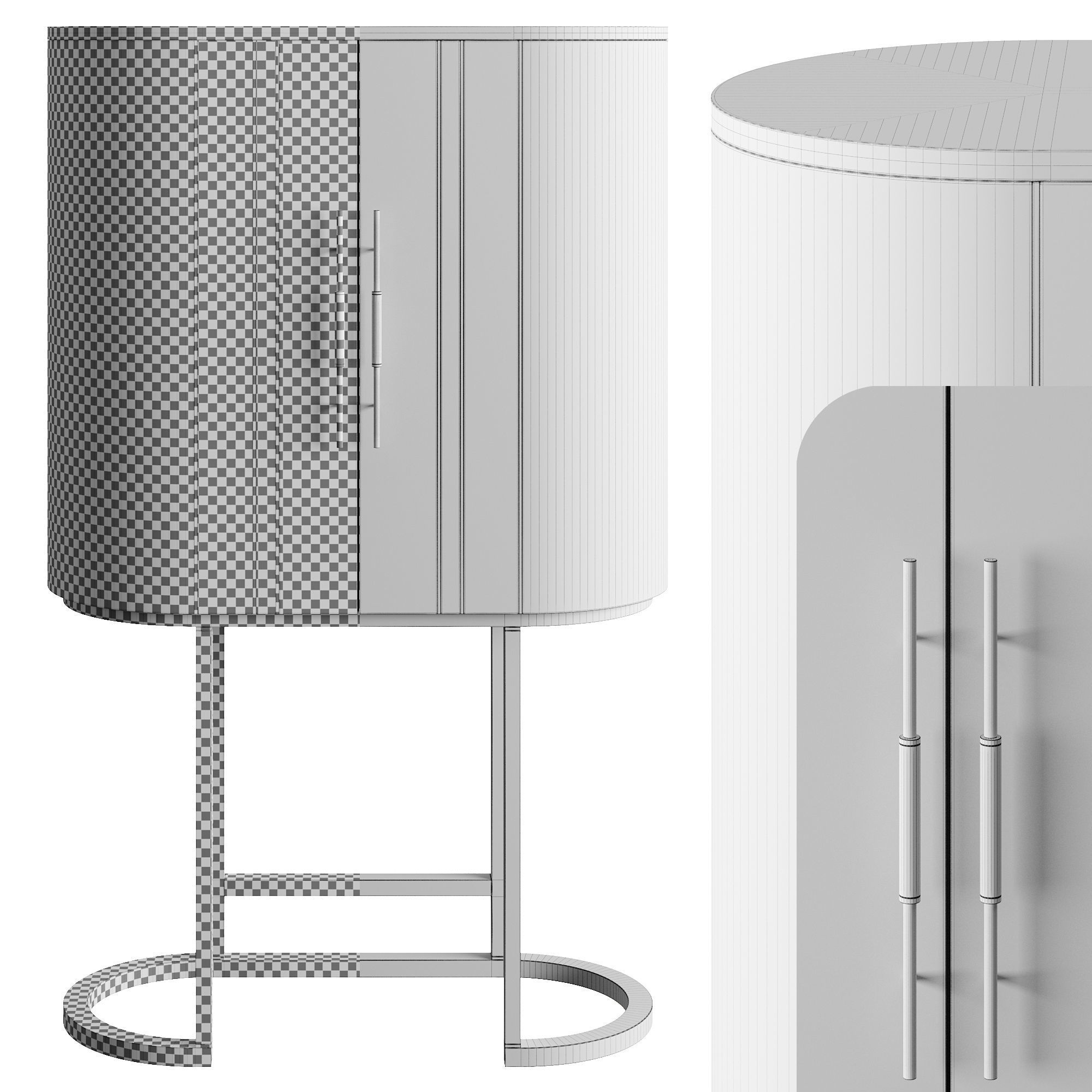 Frato SALAMANCA Cabinet Low-poly 3D model_6