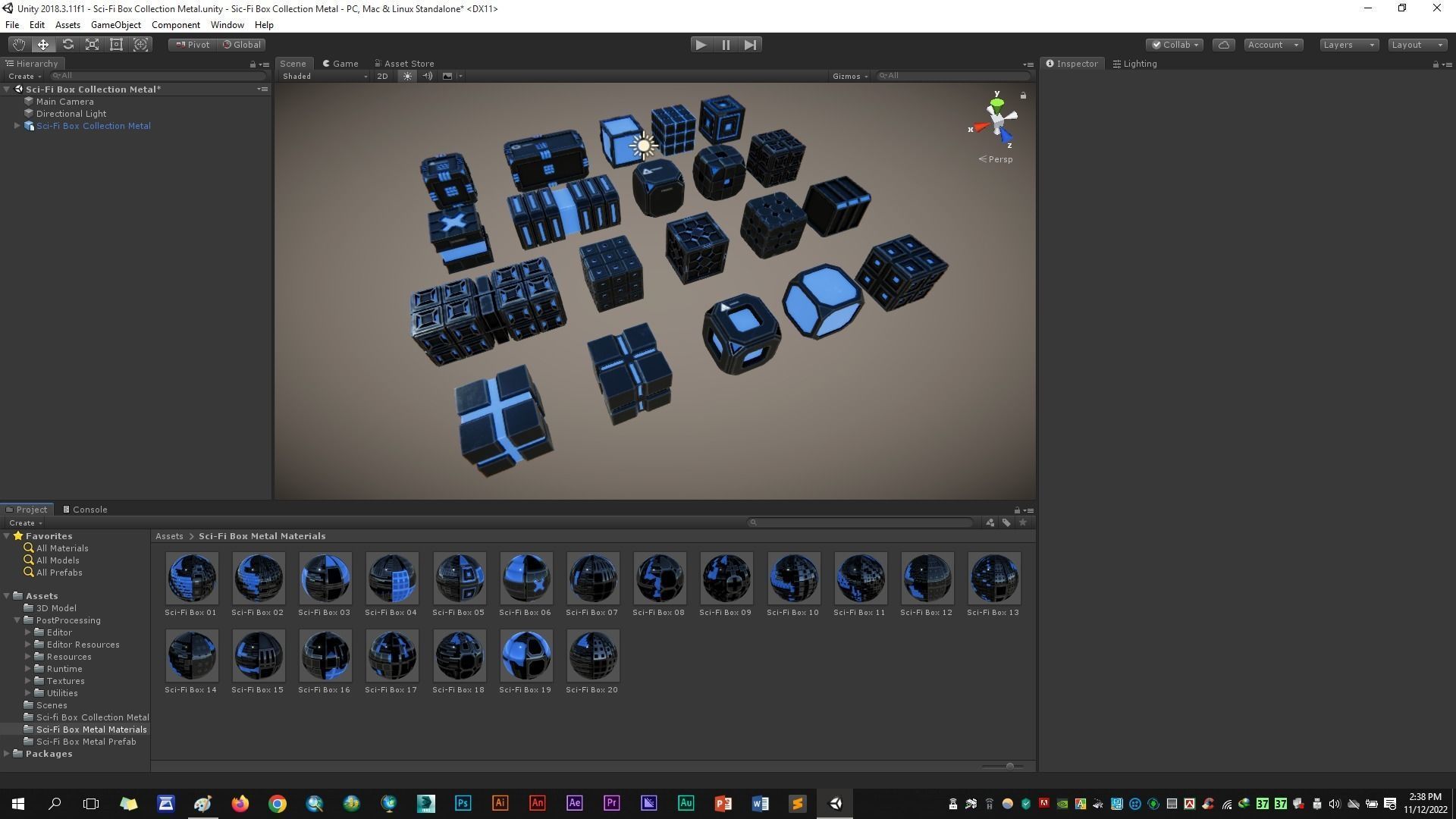 Sic-Fi Box Collection Metal Low-poly 3D model_14
